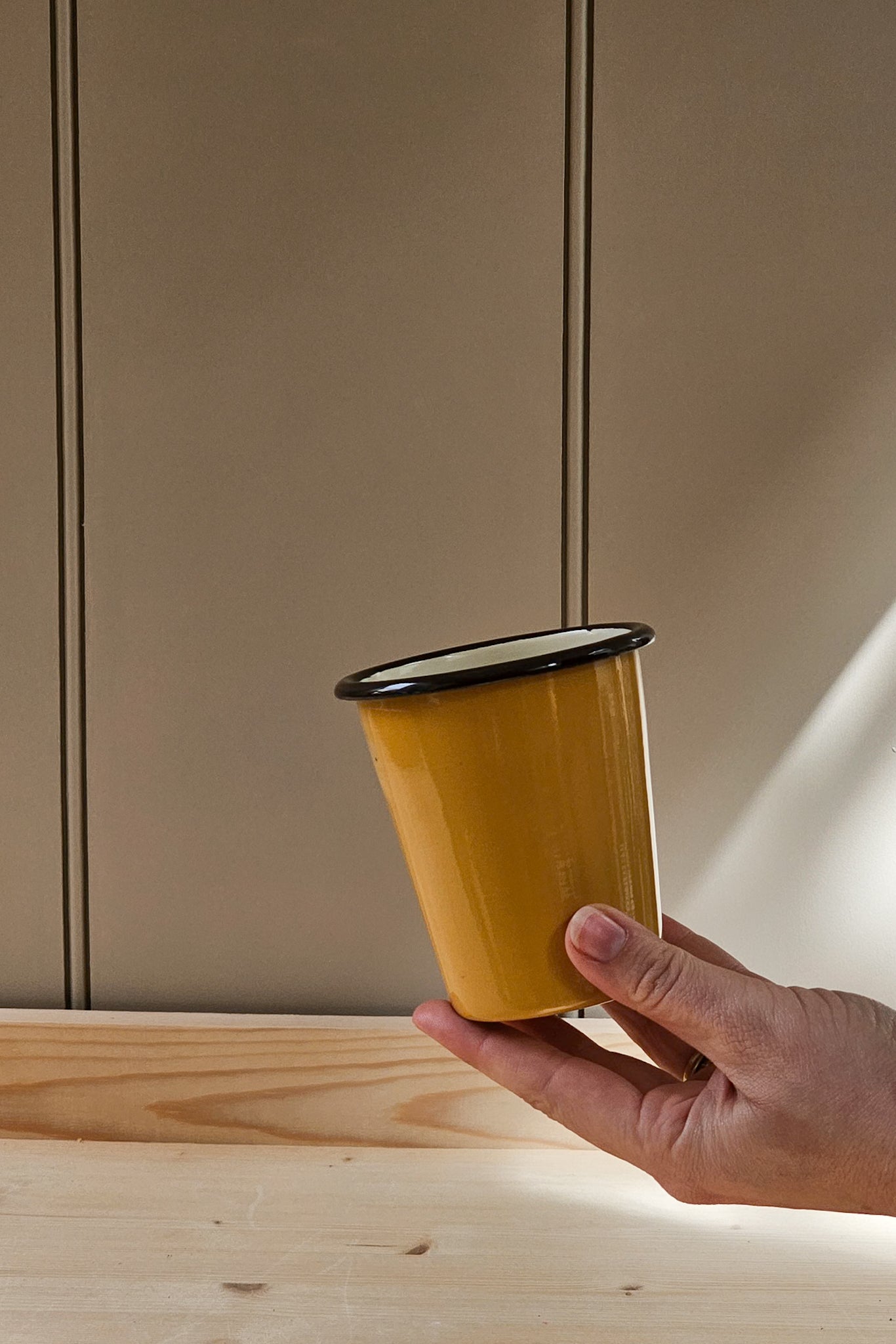 Colour Block Vintage Enamel Cups | Various