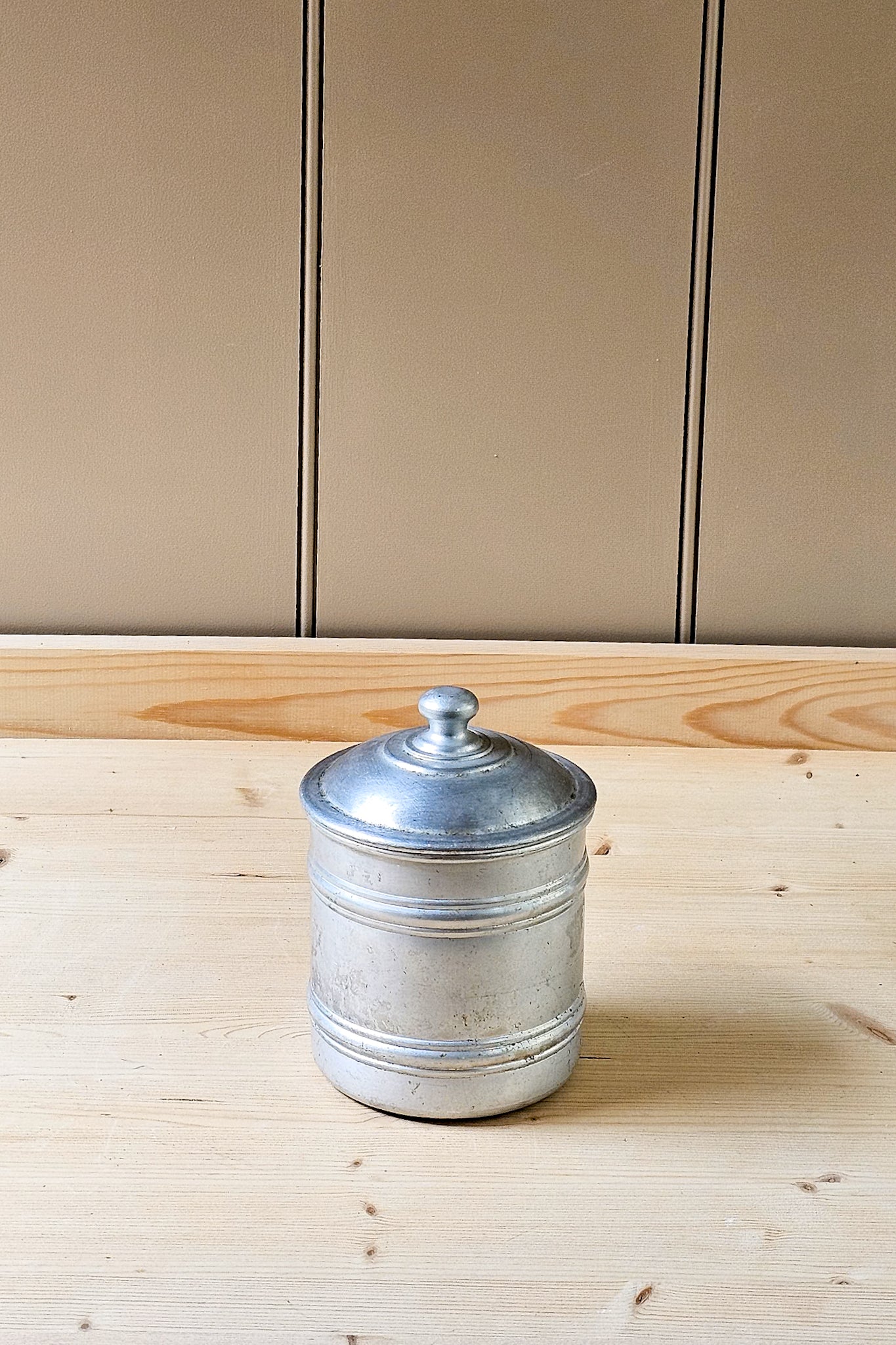 Vintage French Aluminium Storage Jar | Various