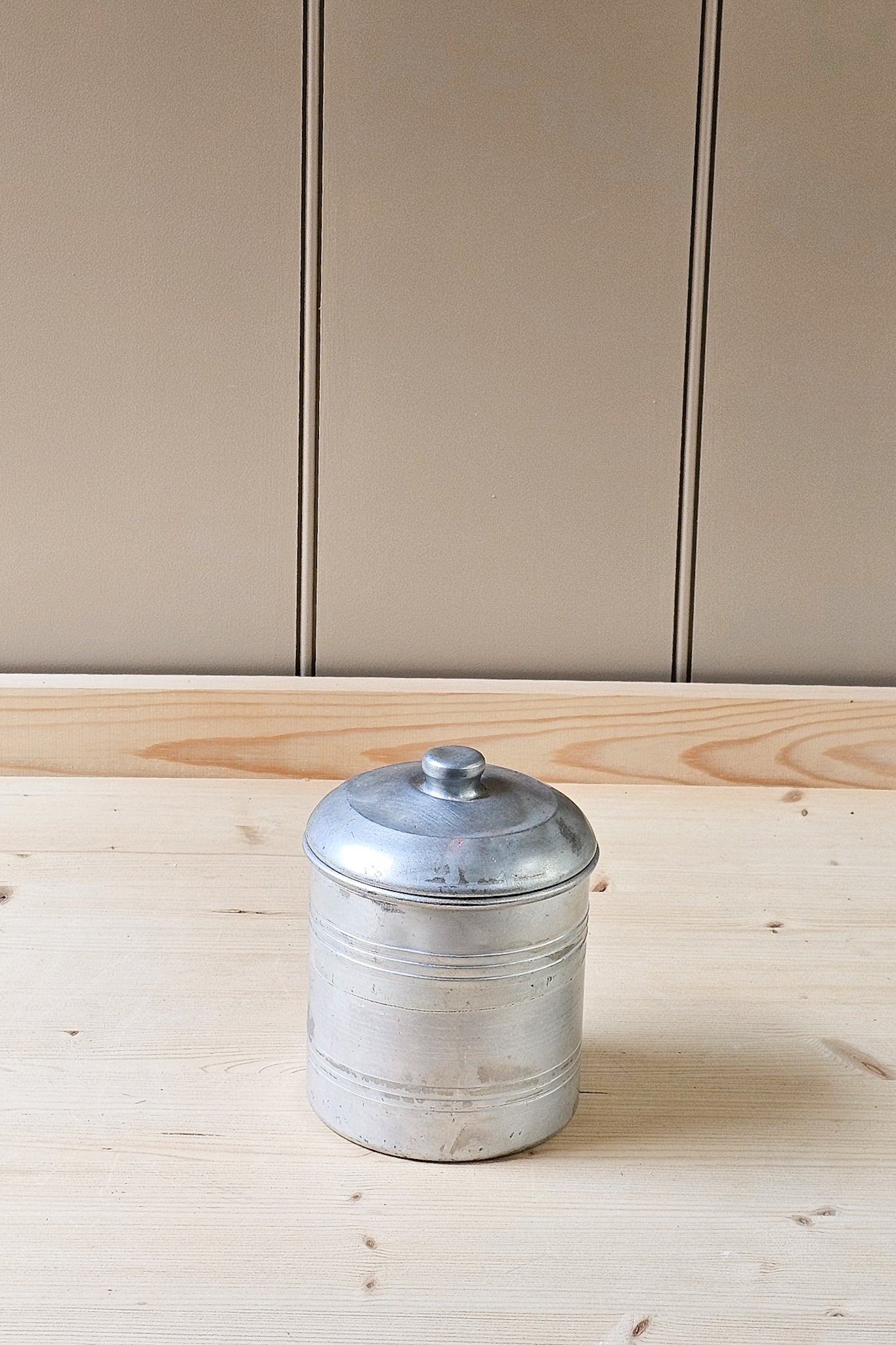 Vintage French Aluminium Storage Jar | Various