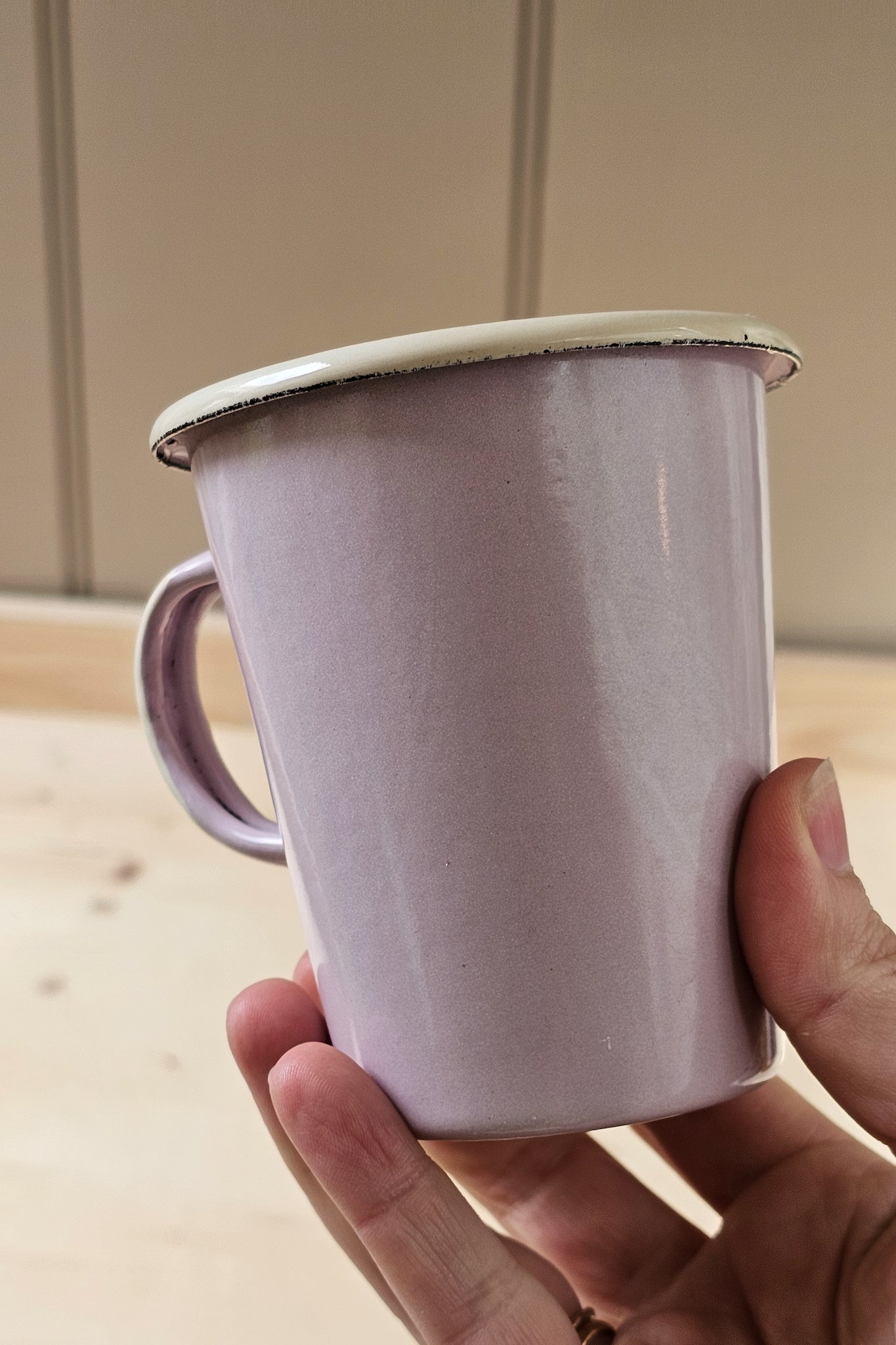 Colour Block Vintage Enamel Cups | Various