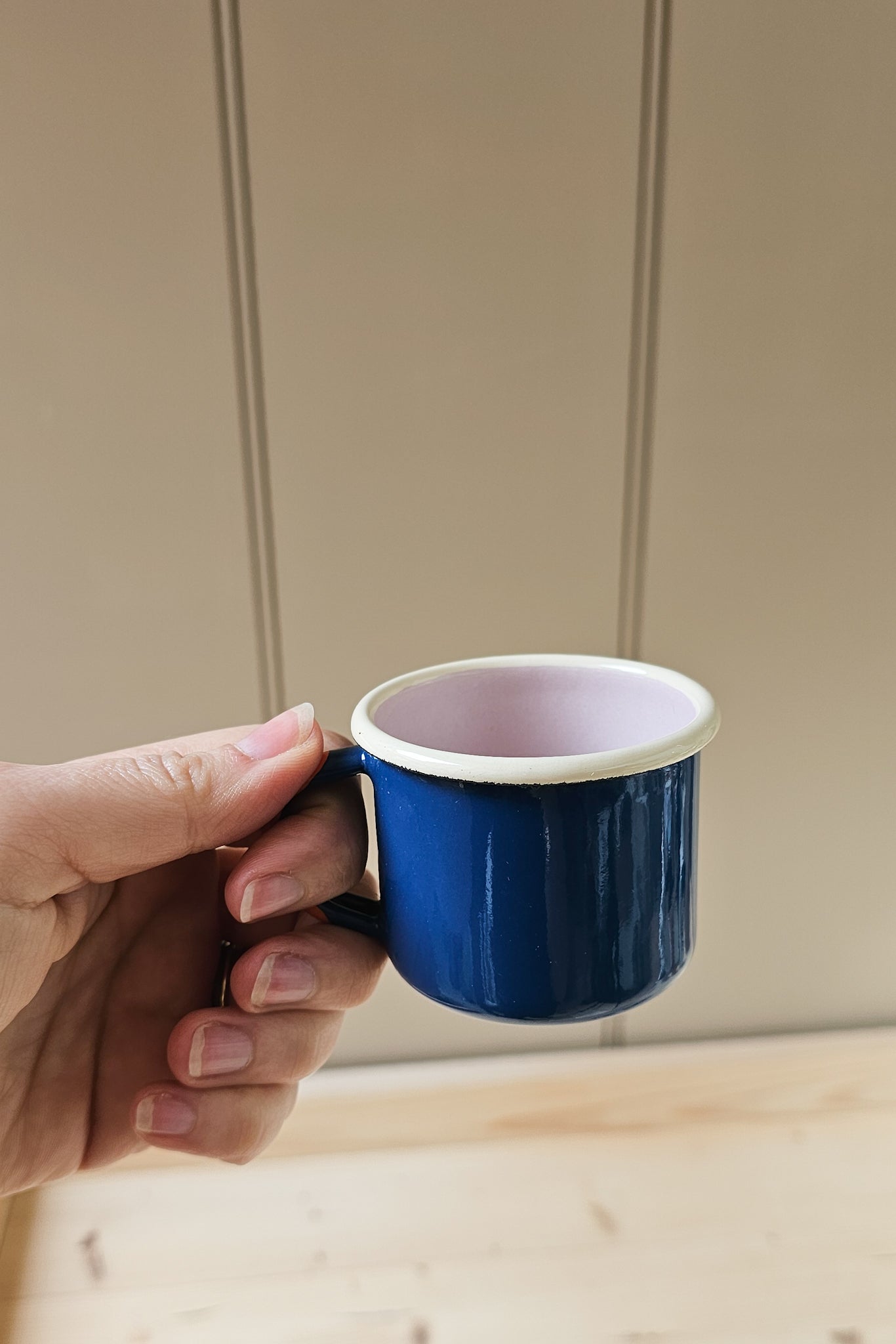 Colour Block Vintage Enamel Cups | Various
