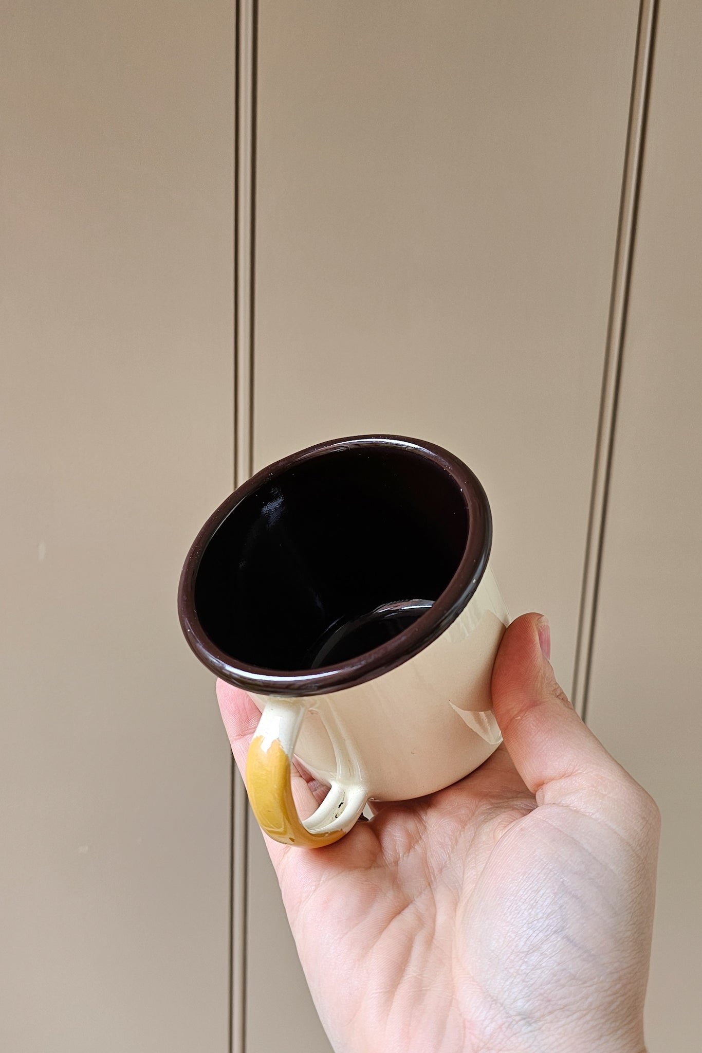 Colour Block Vintage Enamel Cups | Various