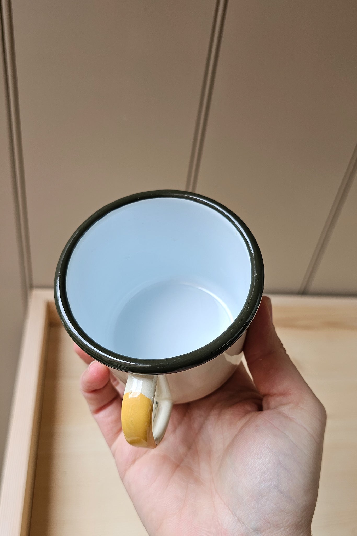 Colour Block Vintage Enamel Cups | Various