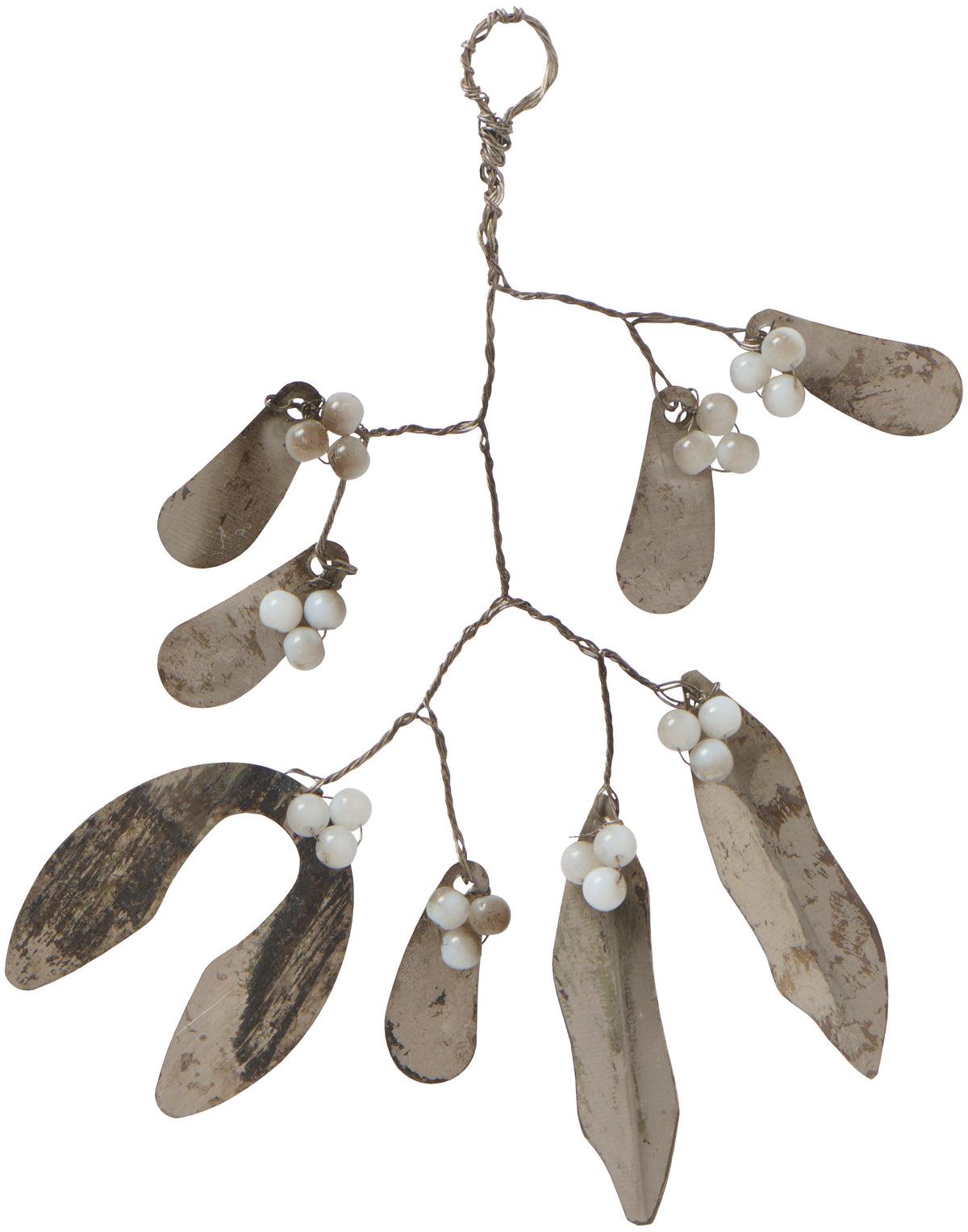 Antiqued Silver Mistletoe | Small Bunch