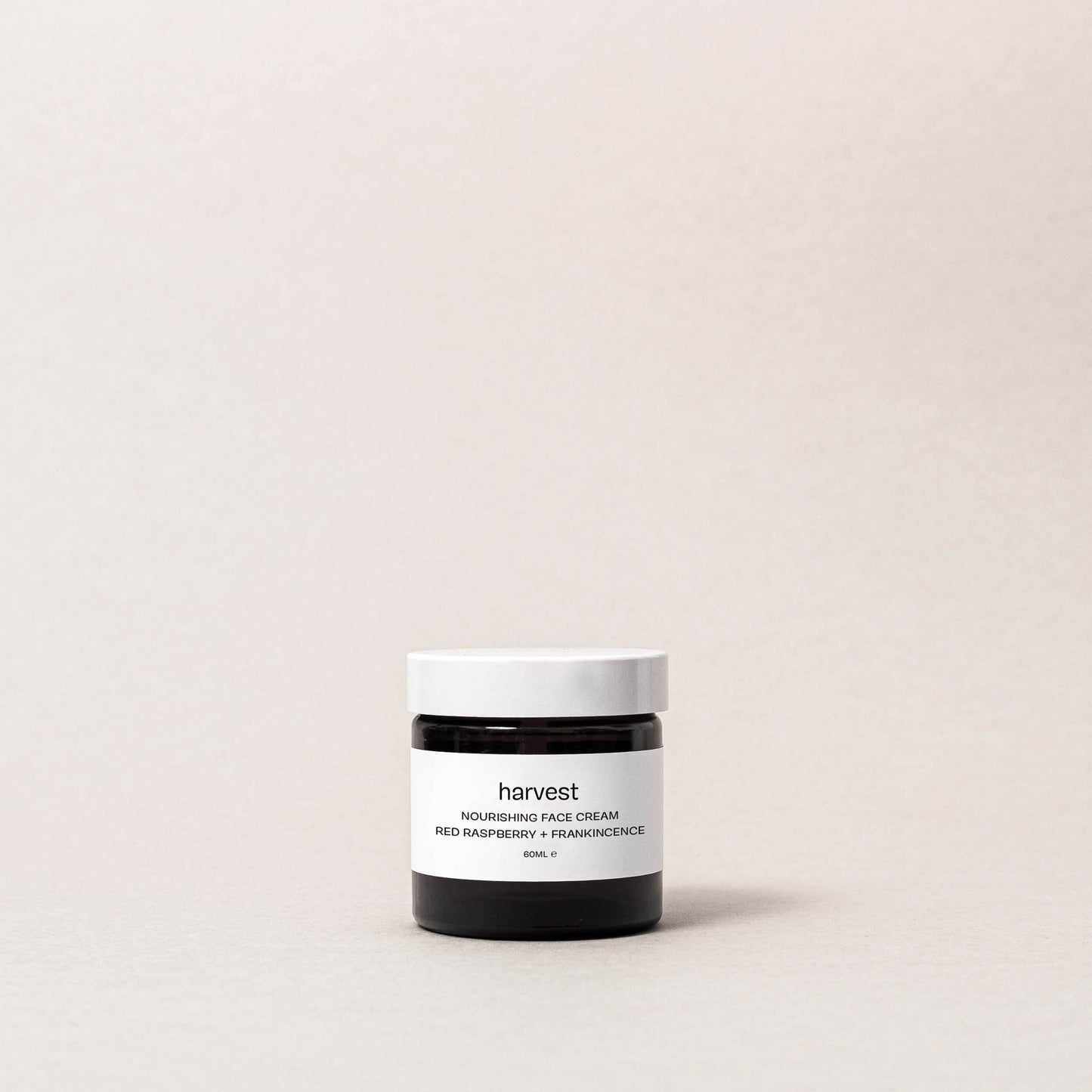 Harvest Nourishing Face Cream red raspberry and frankincense 60ml amber jar