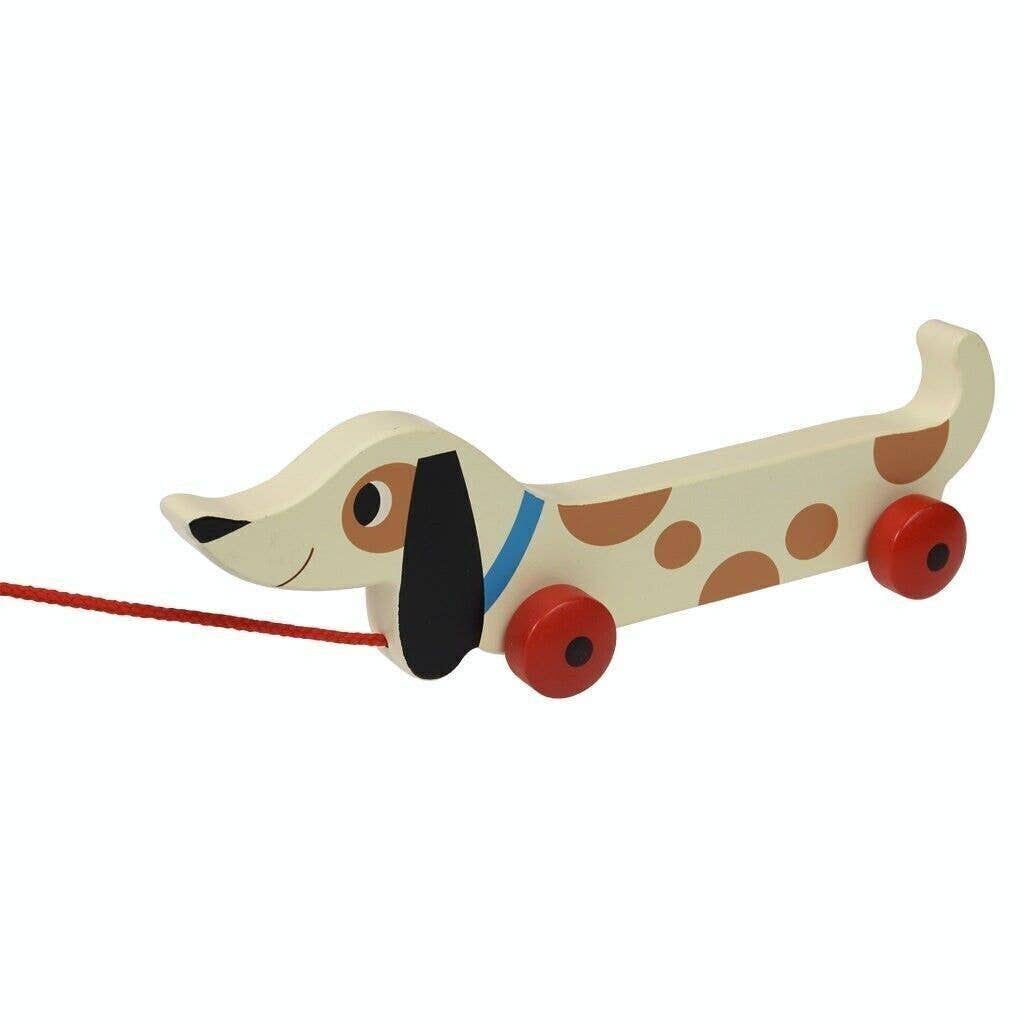 Wooden Pull Toy - Charlie The Sausage Dog SECONDS