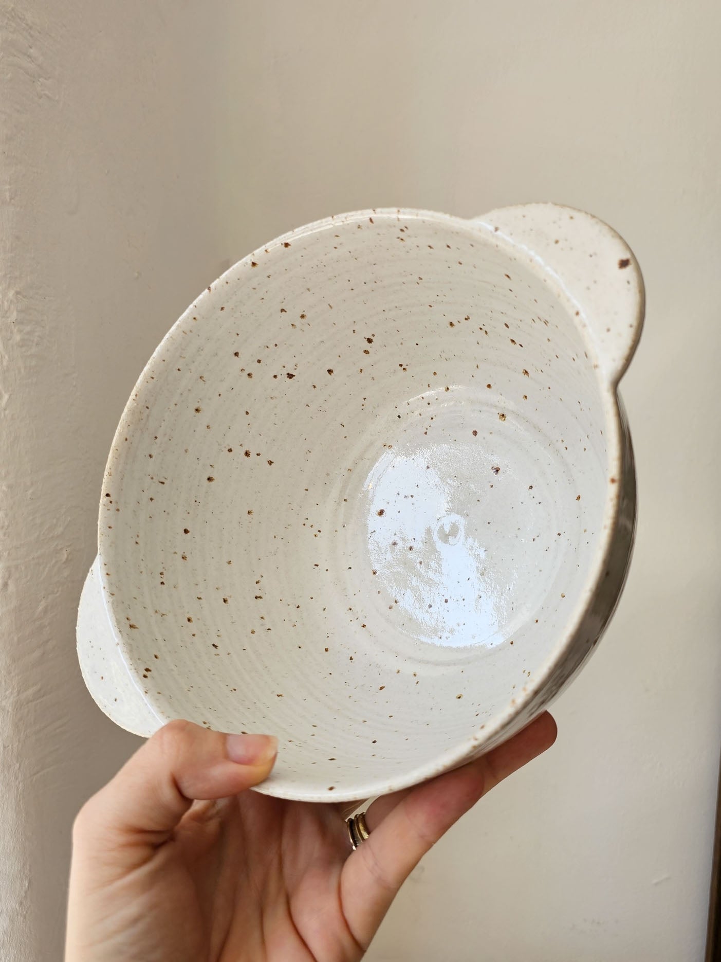 Serving Bowl | White Speckle Stoneware