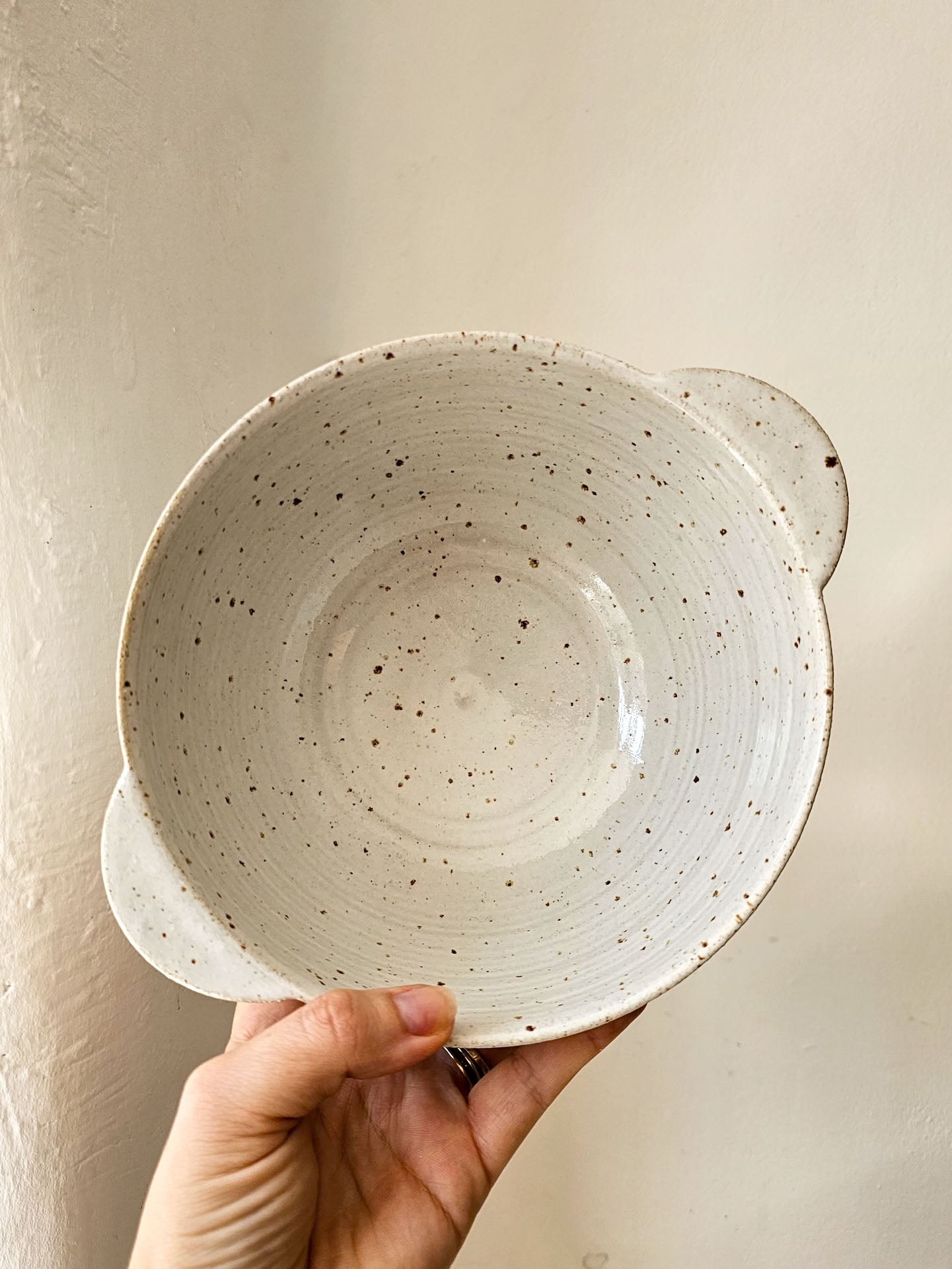 Serving Bowl | White Speckle Stoneware