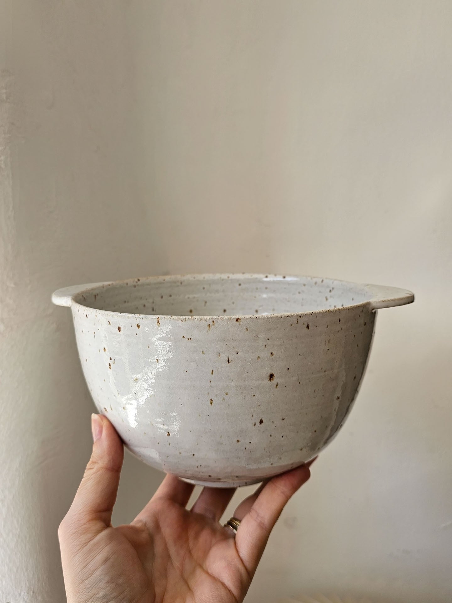 Serving Bowl | White Speckle Stoneware