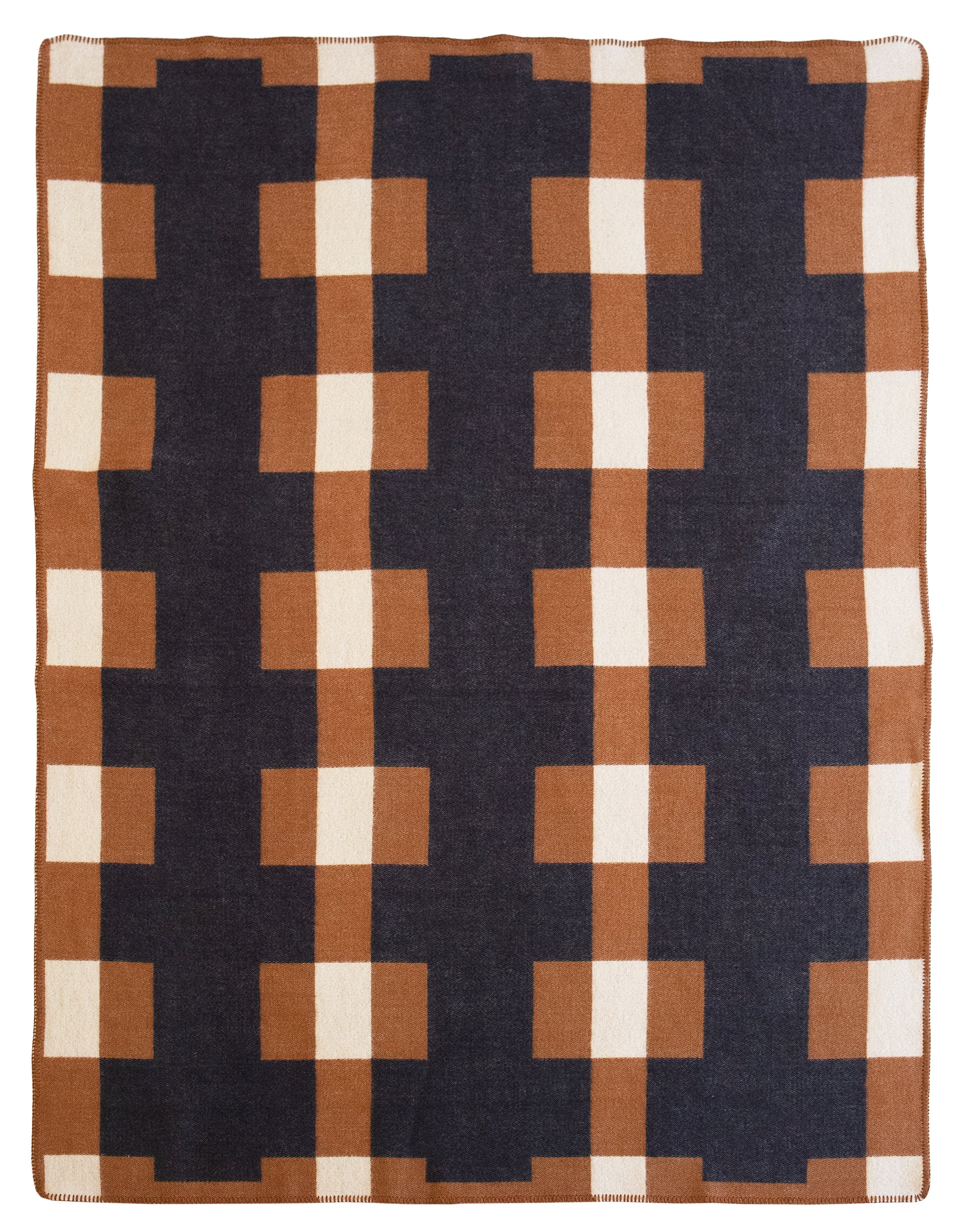 Brita Sweden Marta Lambswool Blanket flat lay against a white background.
