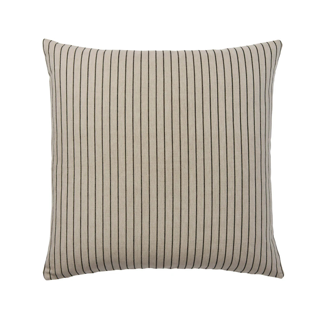 Large striped Broste Kare cushion stock image on a white background.
