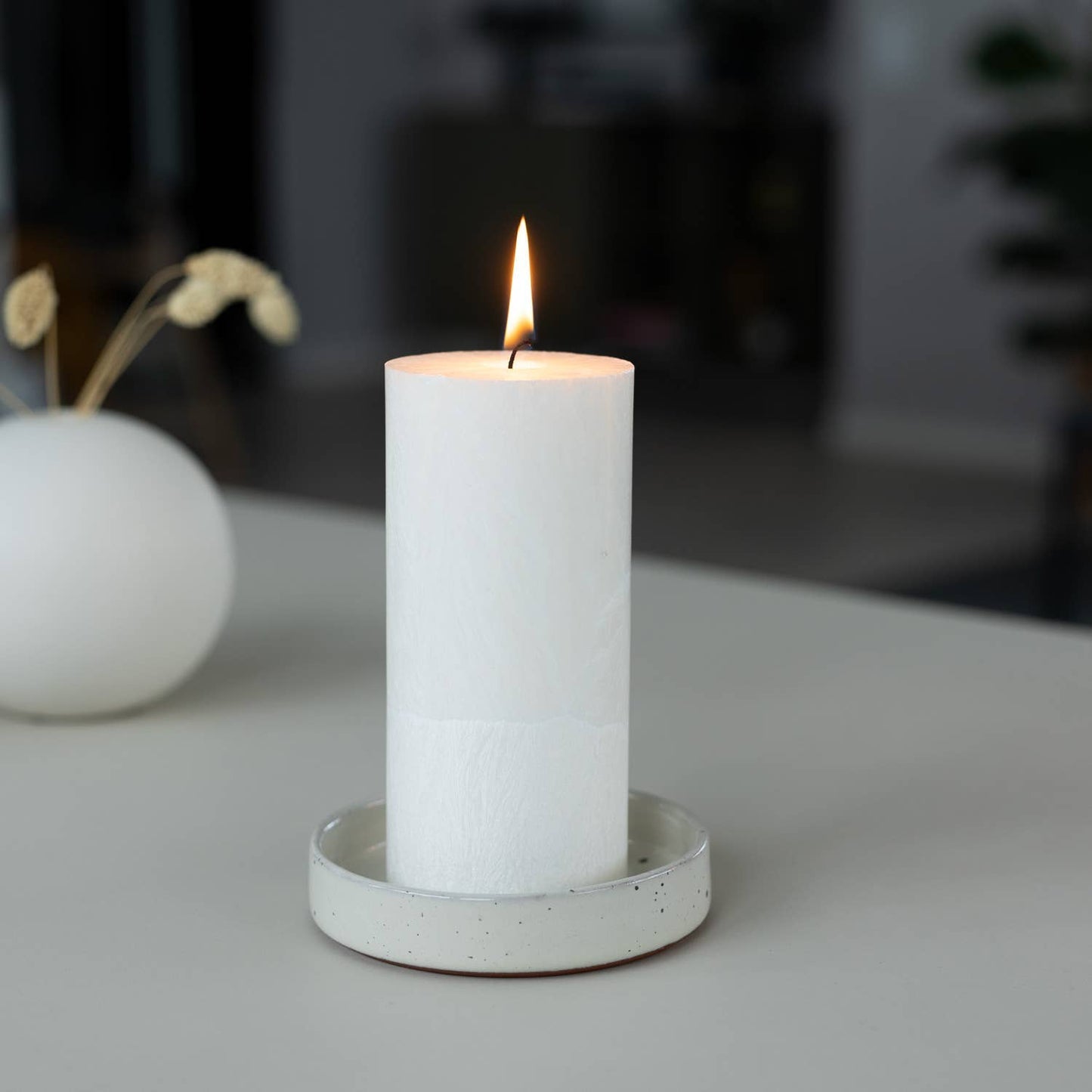 Shea White Pillar Candle