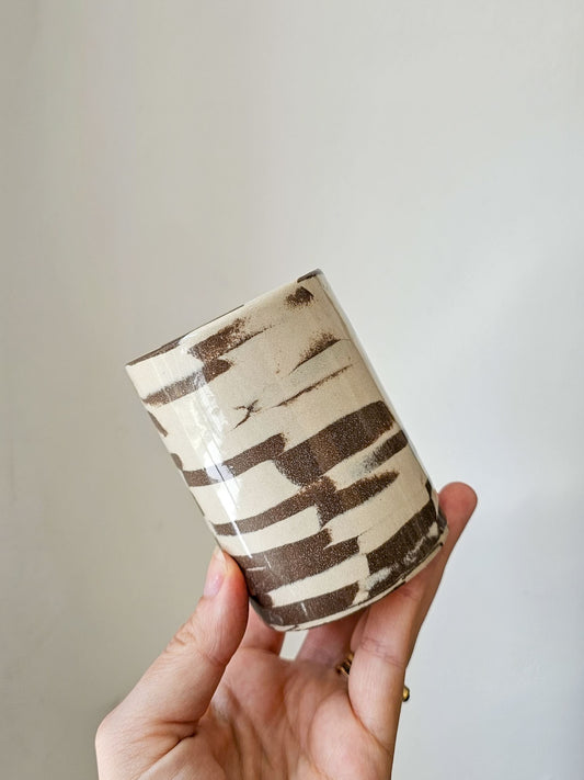 Fern Taylor Marble Beaker | Brown & Off-white