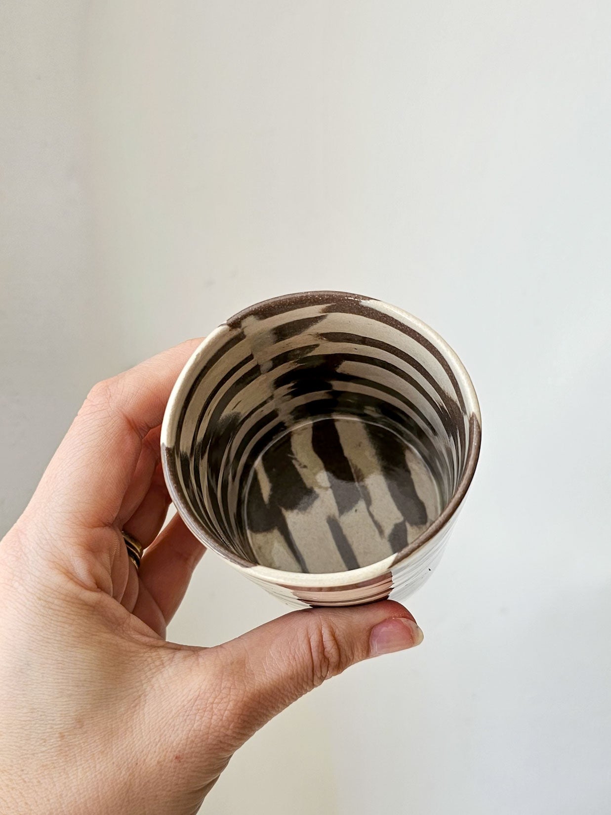 Fern Taylor Marble Beaker | Brown & Off-white