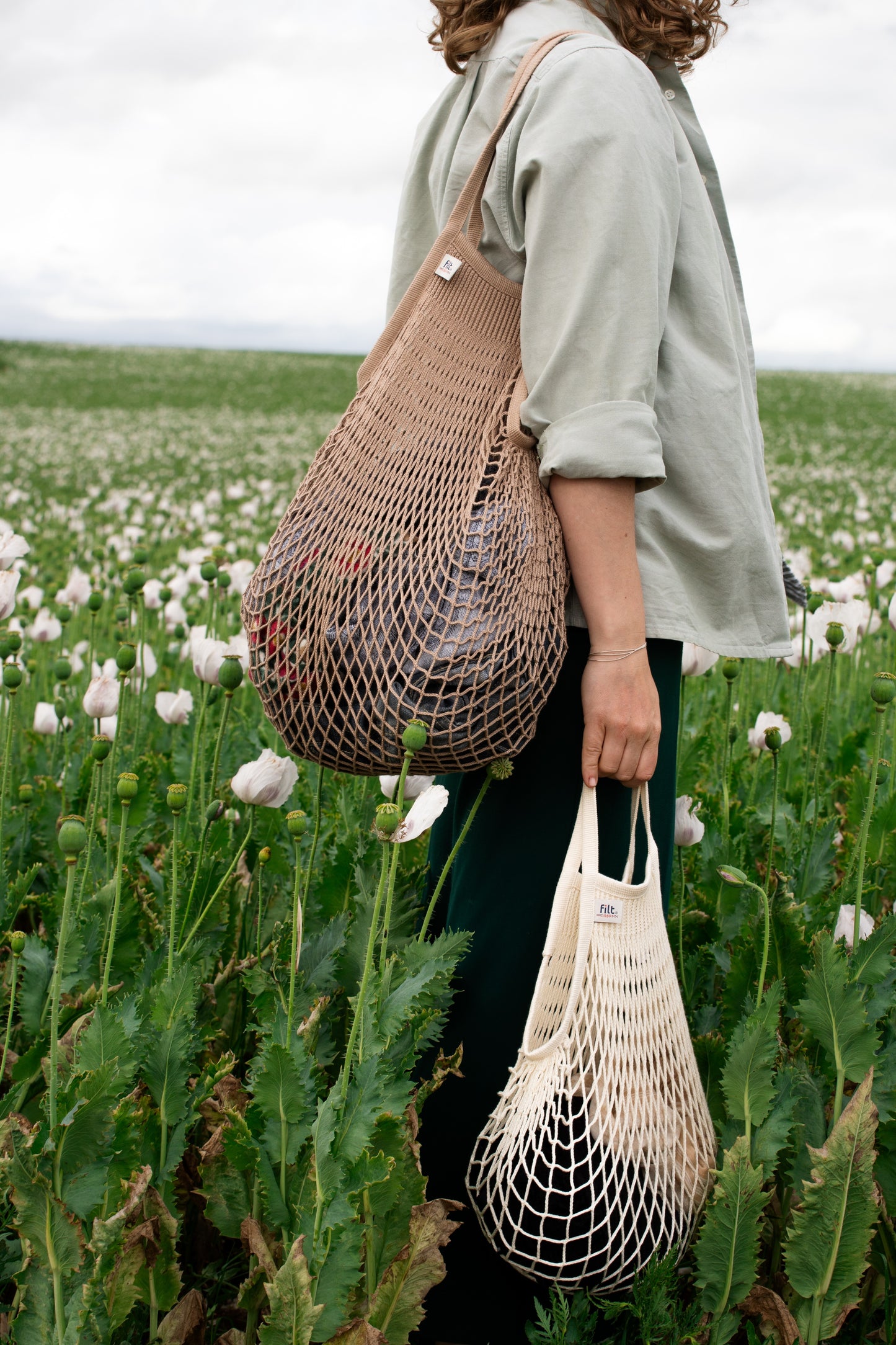 French String Market Bag | Beige