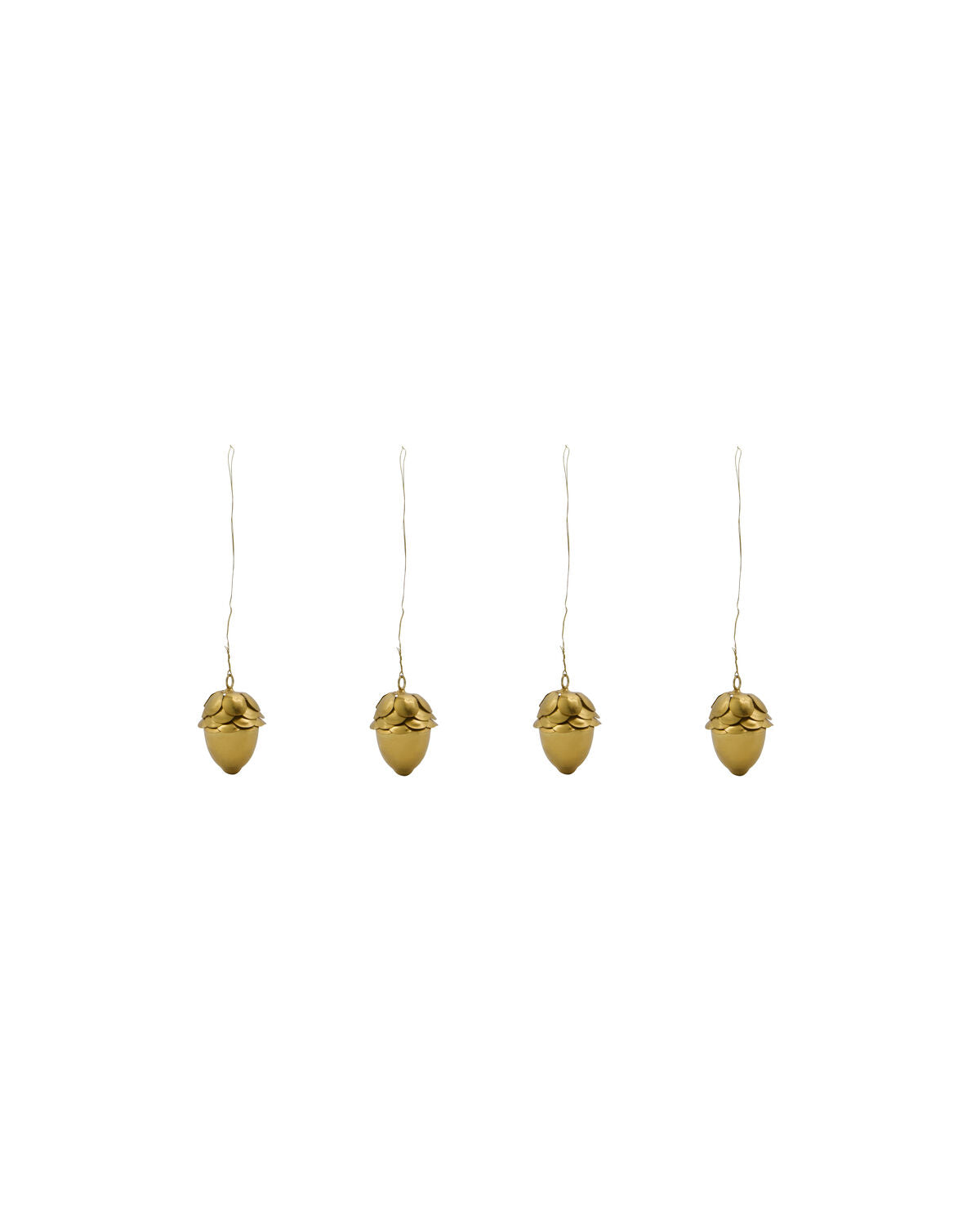 Gold Acorn Ornament | Set of 4