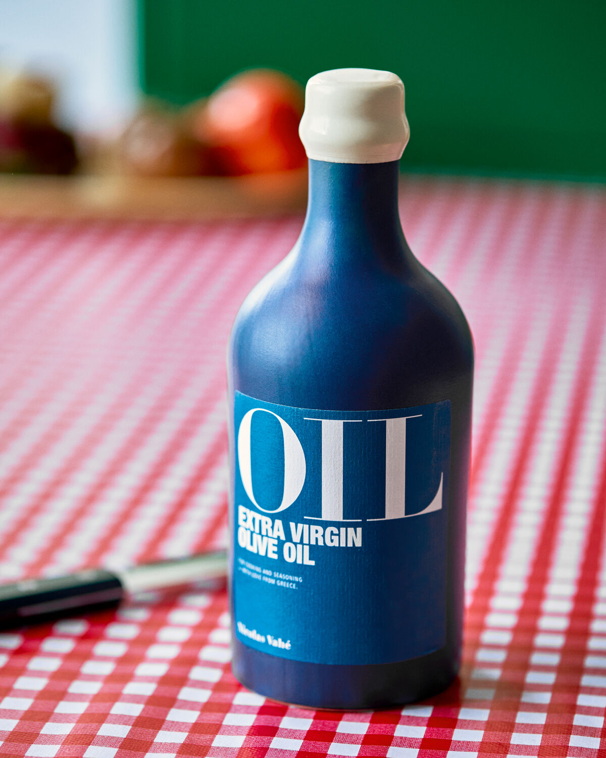 Greek Extra Virgin Olive Oil w/ Reusable Stoneware Bottle