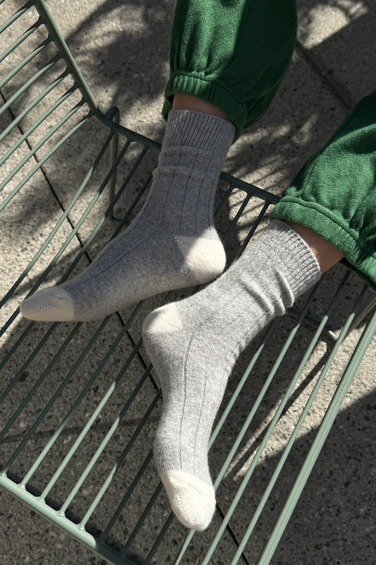 Classic Cashmere Socks | Grey Melange