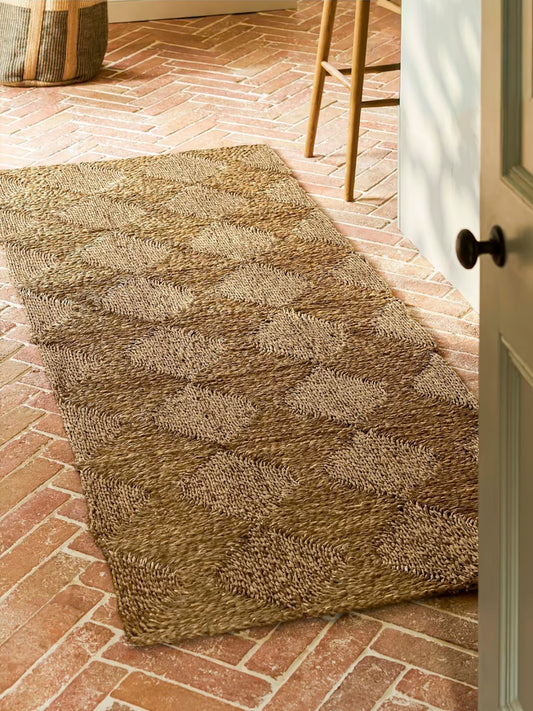 Holton Block Weave Seagrass Runner | 90cm x 240cm