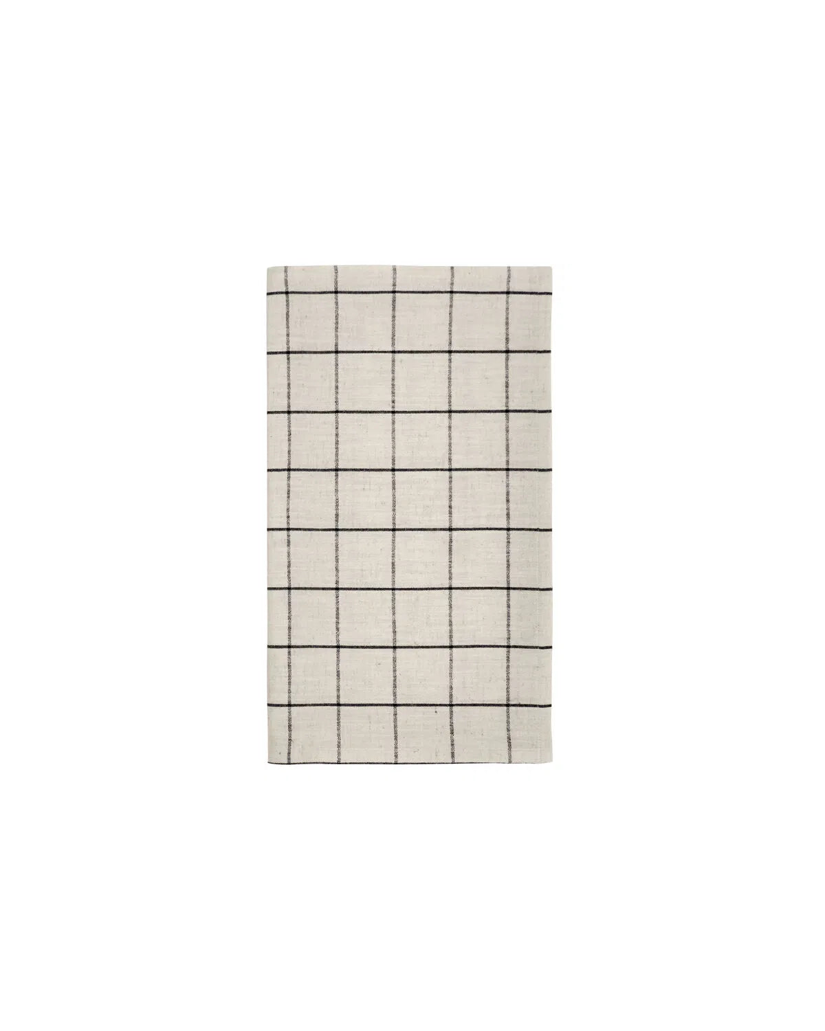 Stock image of the Join, off-white and black check table runner against a white background.