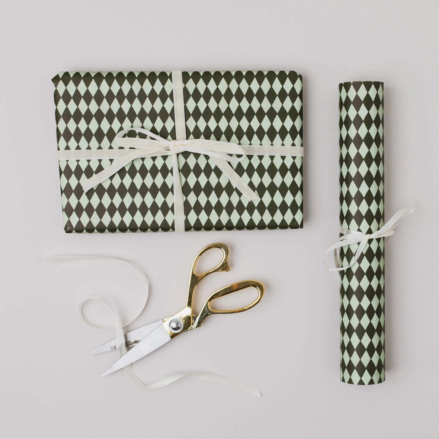 Green Harlequin Gift Wrap
