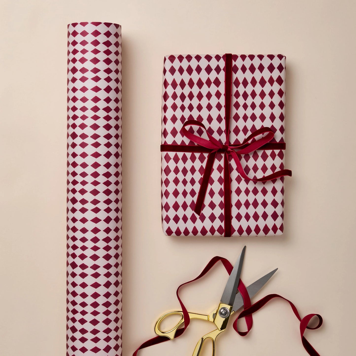 Red Harlequin Gift Wrap