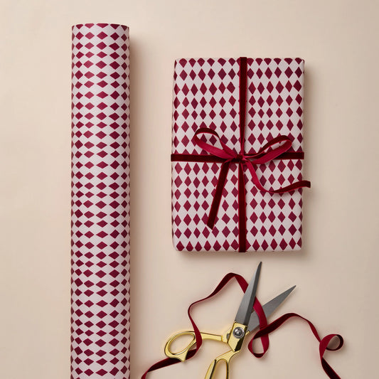 Red Harlequin Gift Wrap