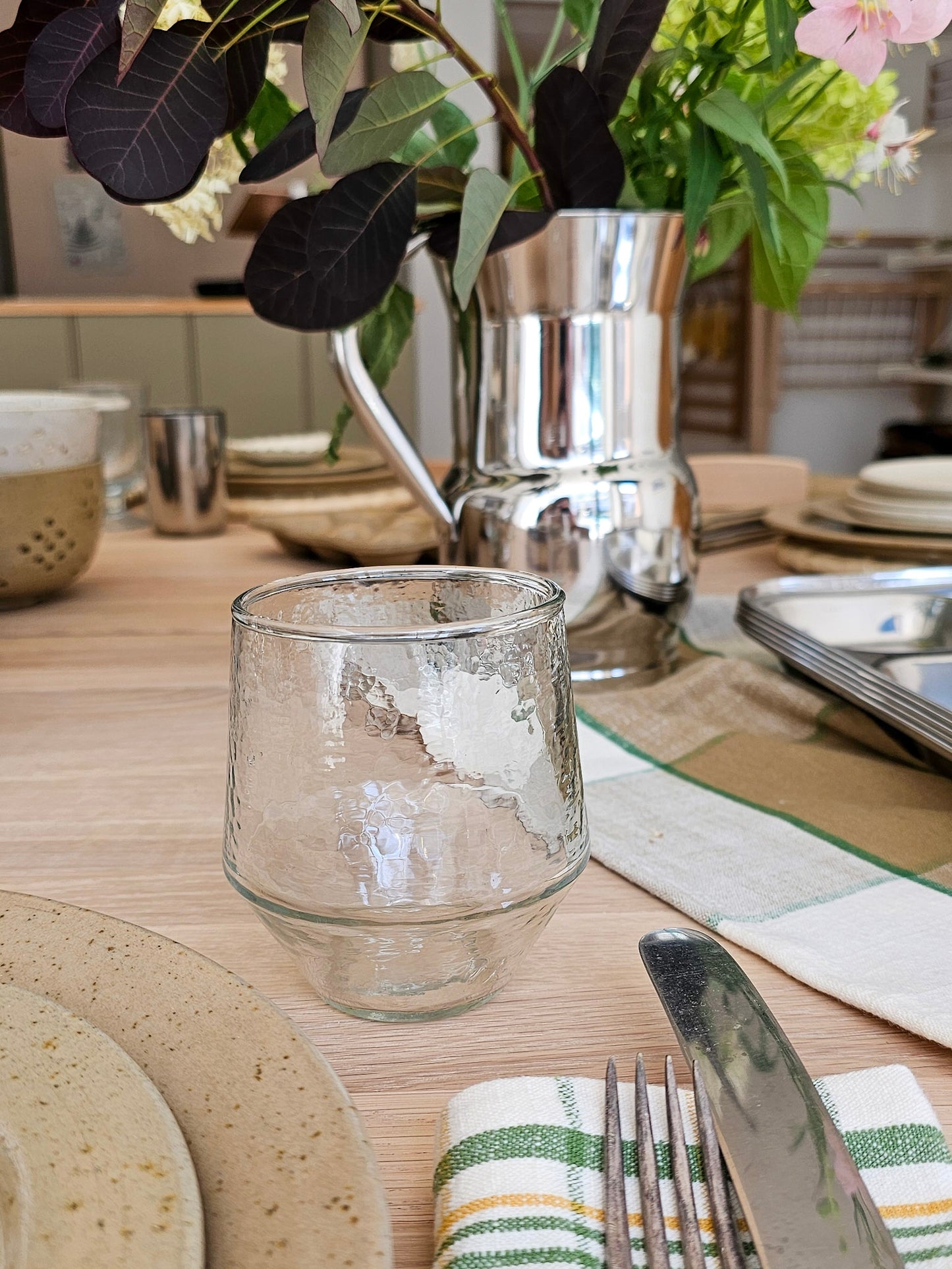 Hammered Tumbler Glass