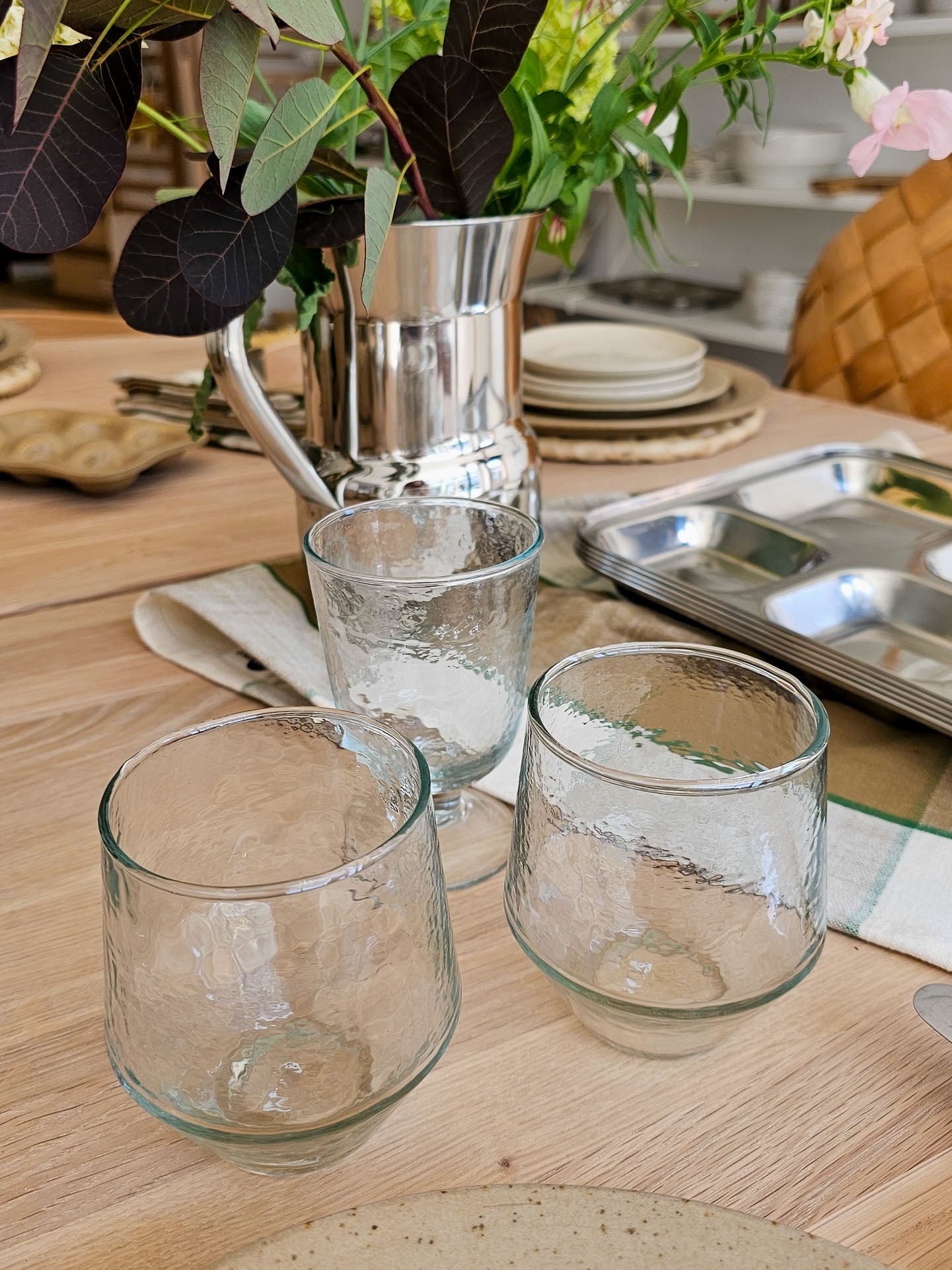 Hammered Tumbler Glass