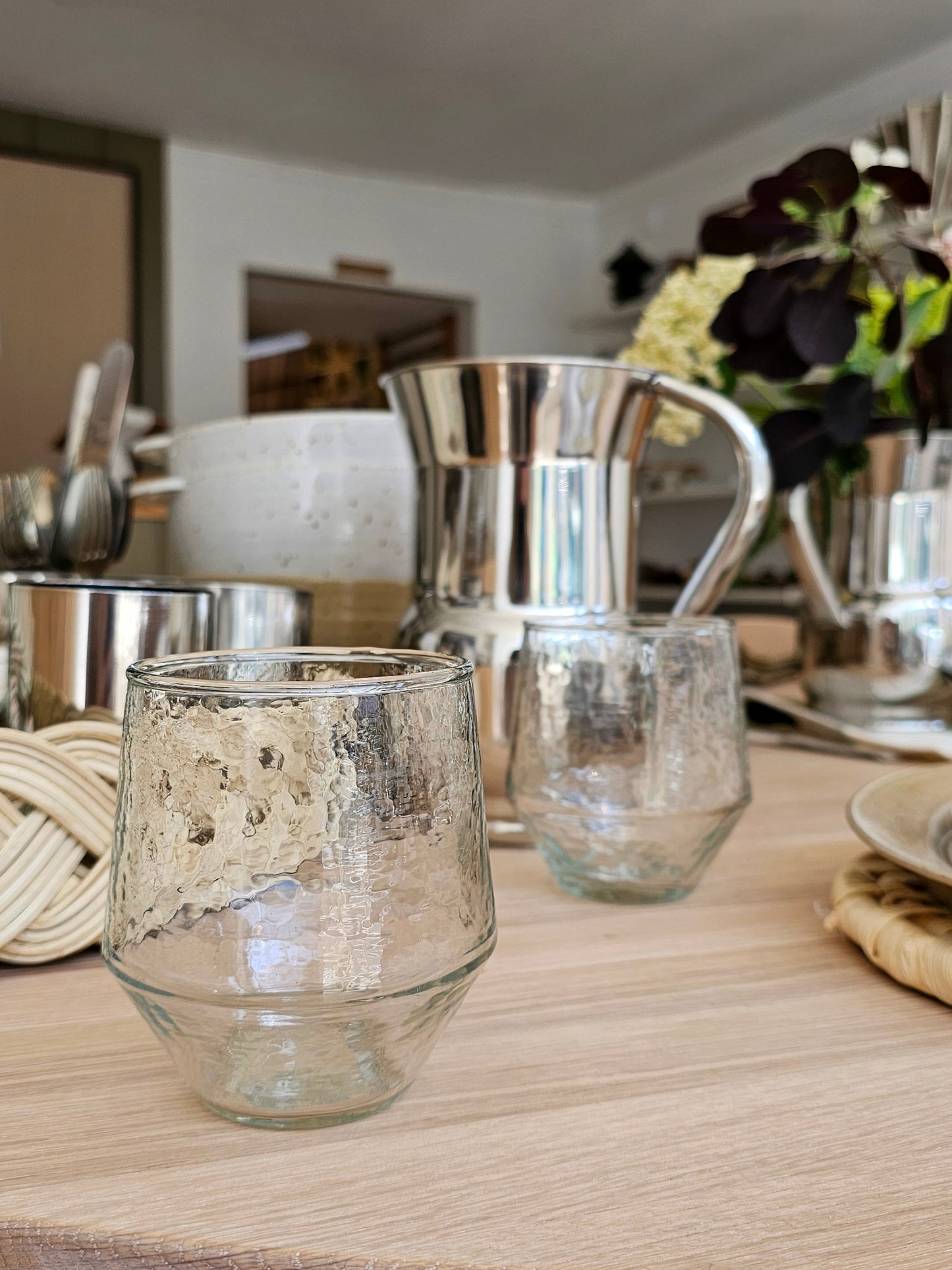 Hammered Tumbler Glass