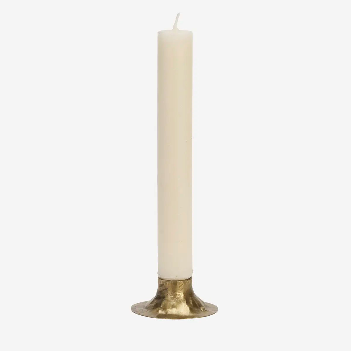 Hand Forged Iron Candle Holder | Antiqued Brass