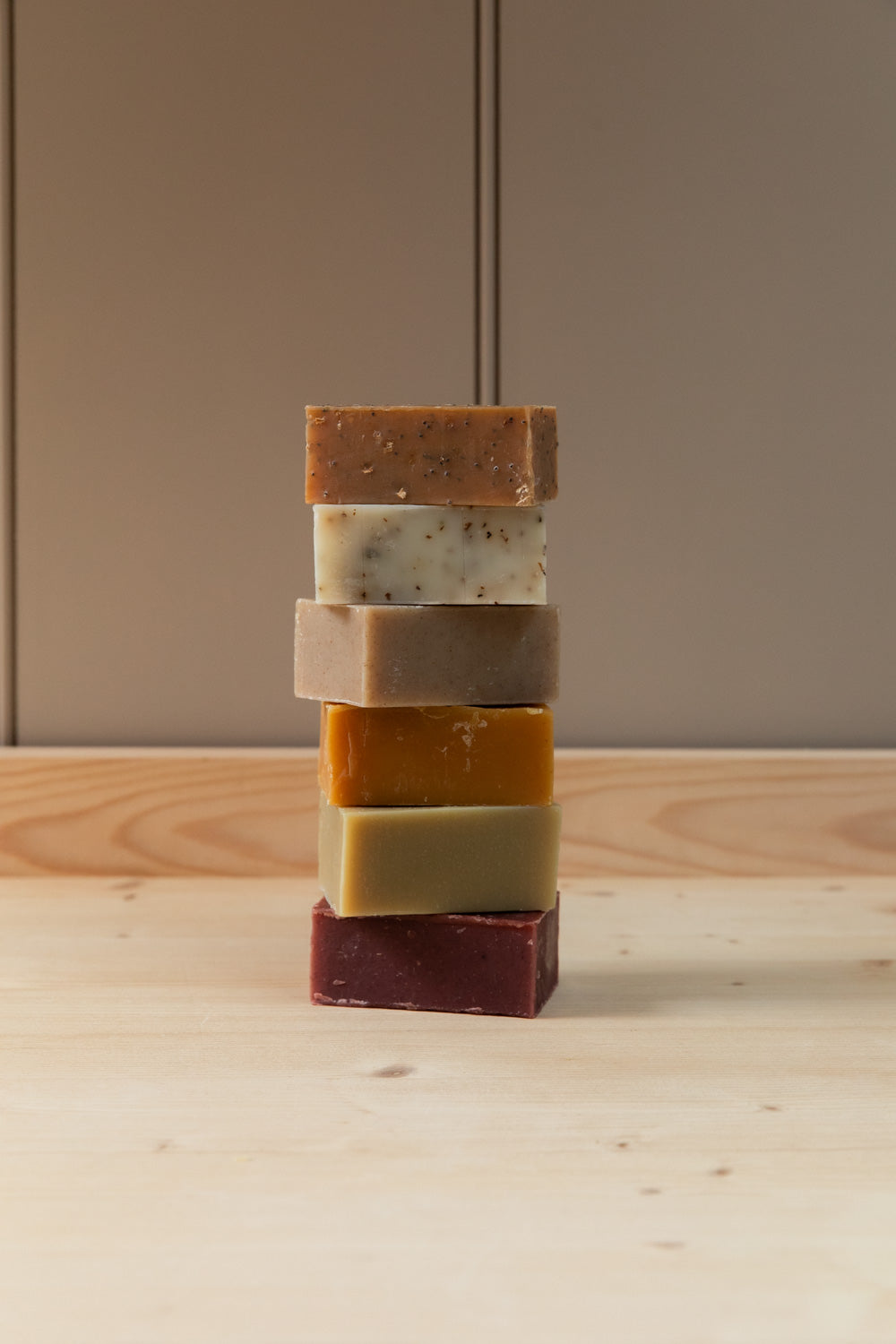 Handmade natural soap bricks