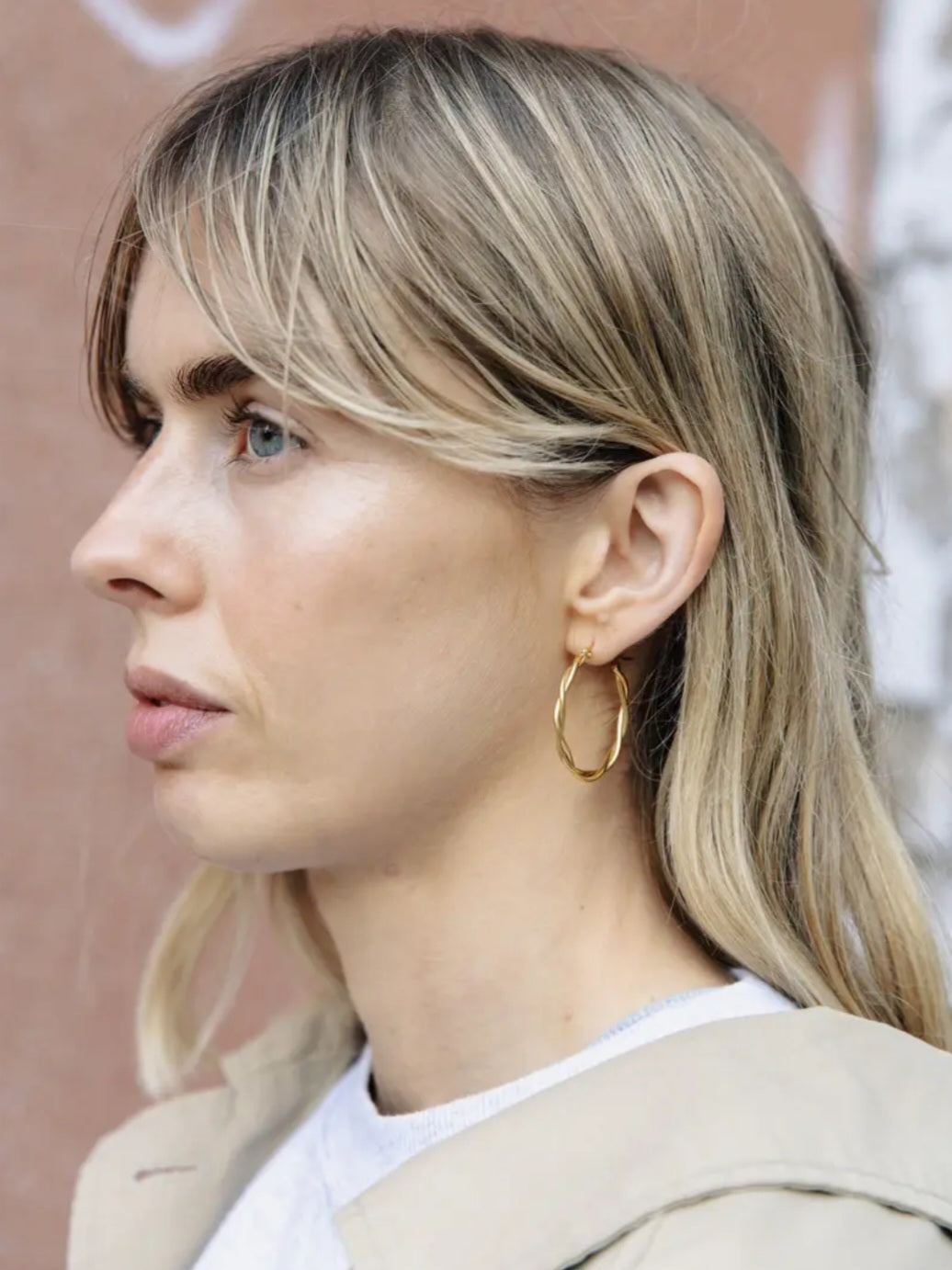 Gold Entwined Latch Hoop Earrings | Tarnish-free