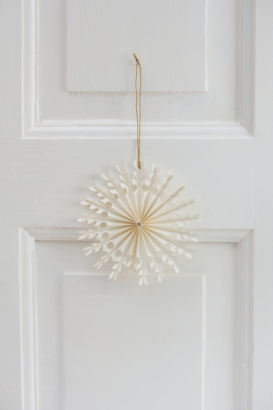 Paper Snowflake Ornament | White