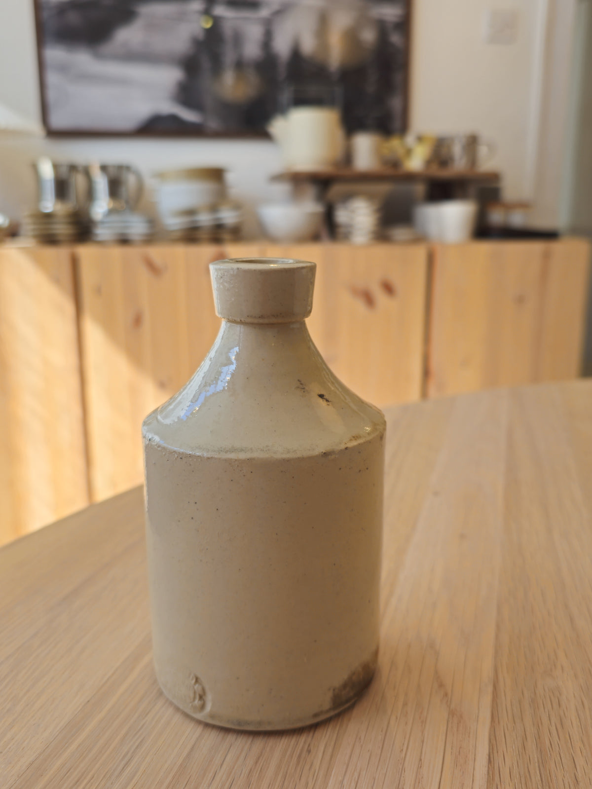 Vintage Stoneware Bottle | Oat