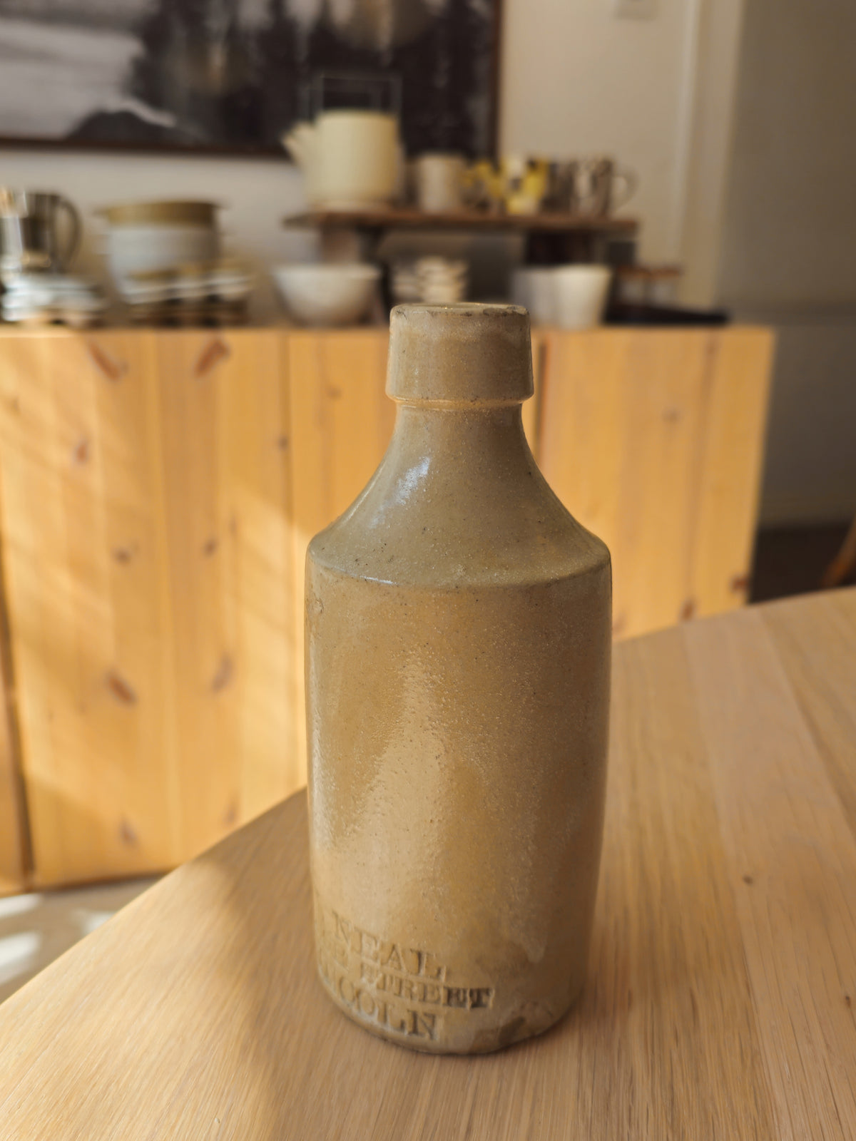 Vintage Stoneware Bottle | Oat