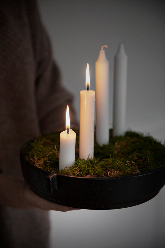 White Veg Wax Dinner Candle
