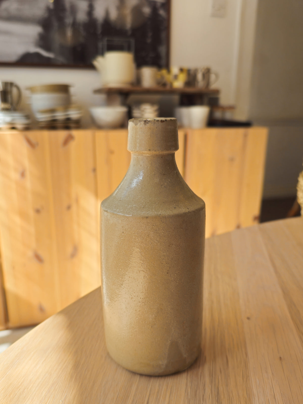 Vintage Stoneware Bottle | Oat