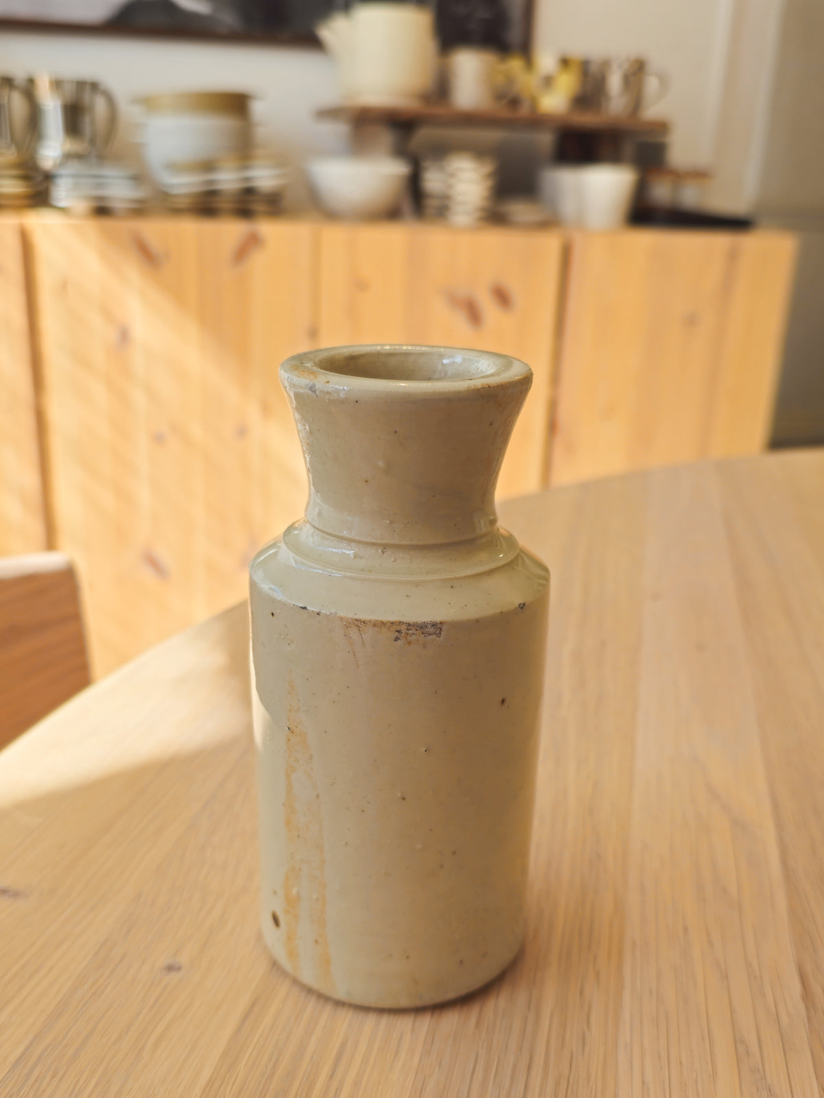 Vintage Stoneware Bottle | Oat