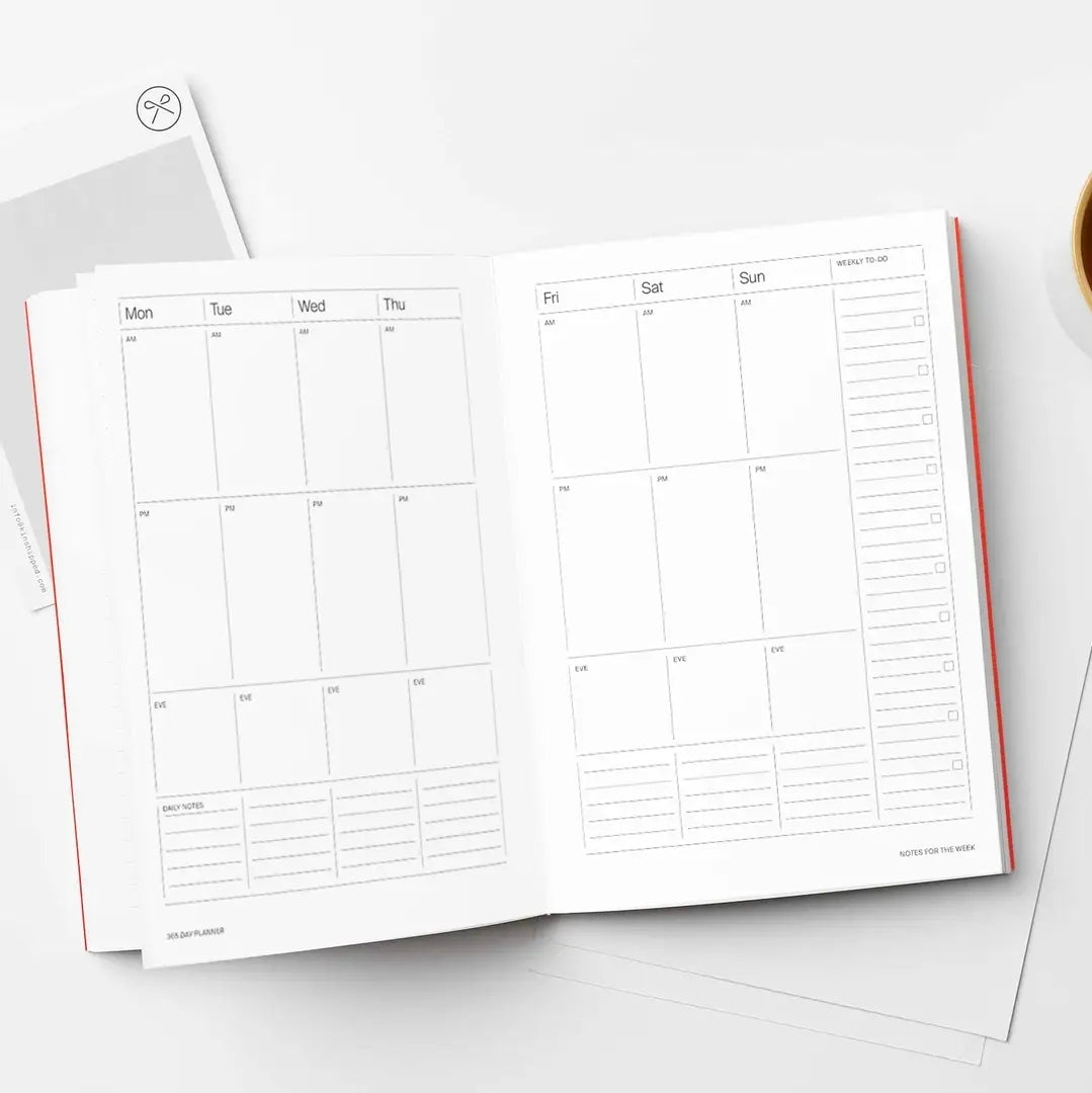 365 Undated Lay Flat Planner | Brown