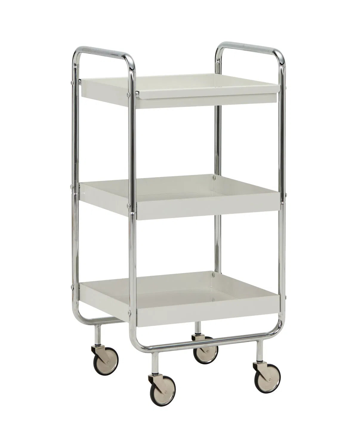 Stock image of the small Roll storage trolley, shown against a white background.