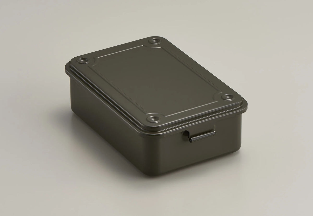 Toyo T-150 small steel box in moss green