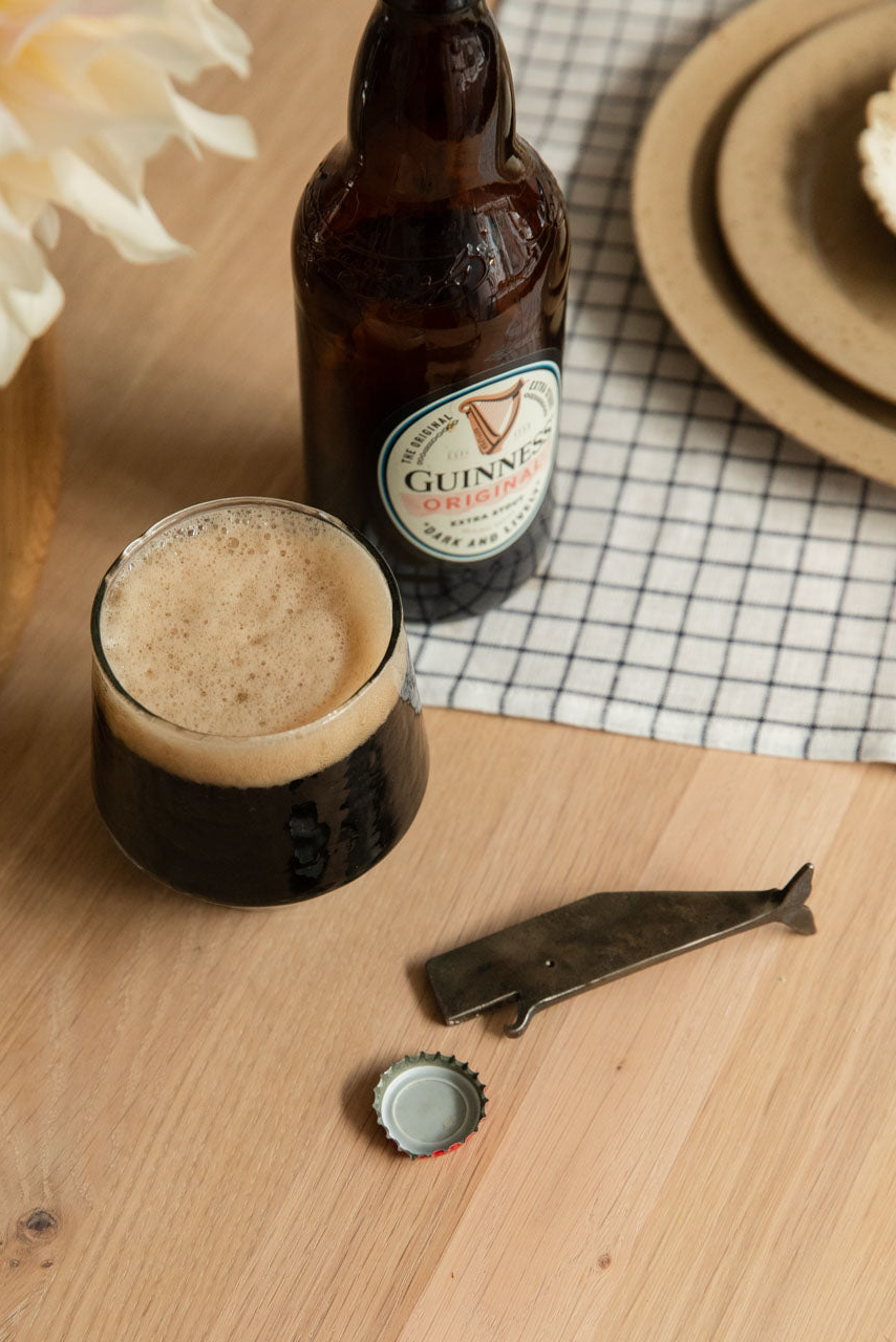 Hand-forged iron whale bottle opener, view 2