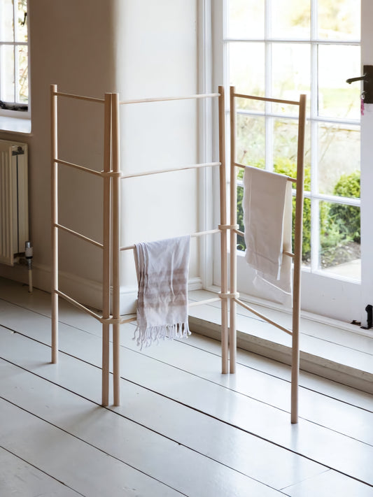 Zig zag wooden clothes airer.
