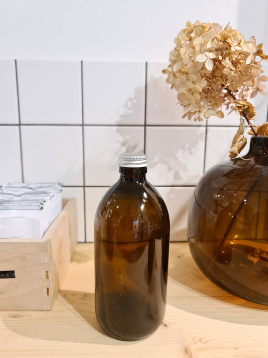 Amber Glass Reusable Bottle | 300ml Bottle Top