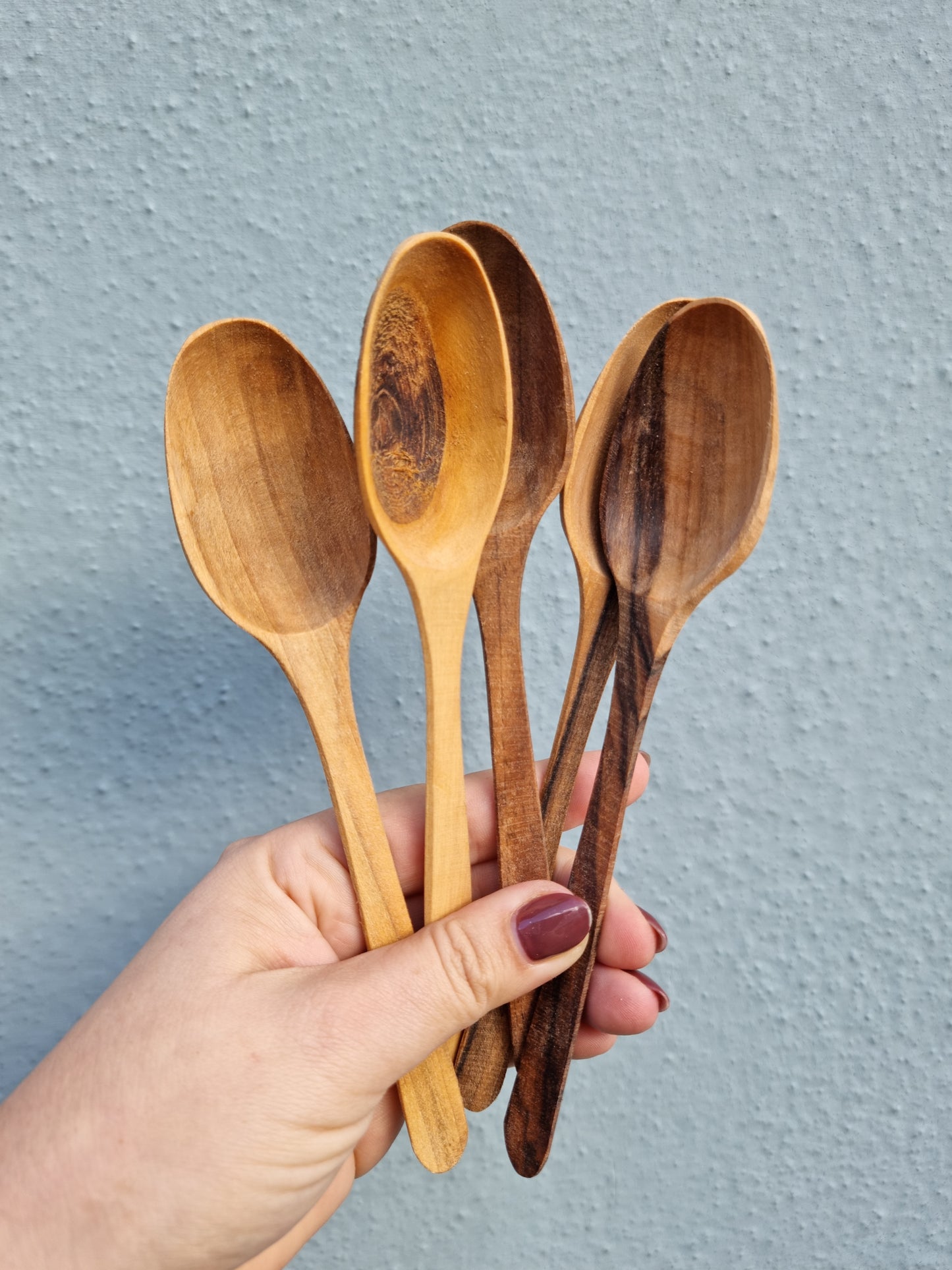 Rustic Carved Olive Wood Spoon