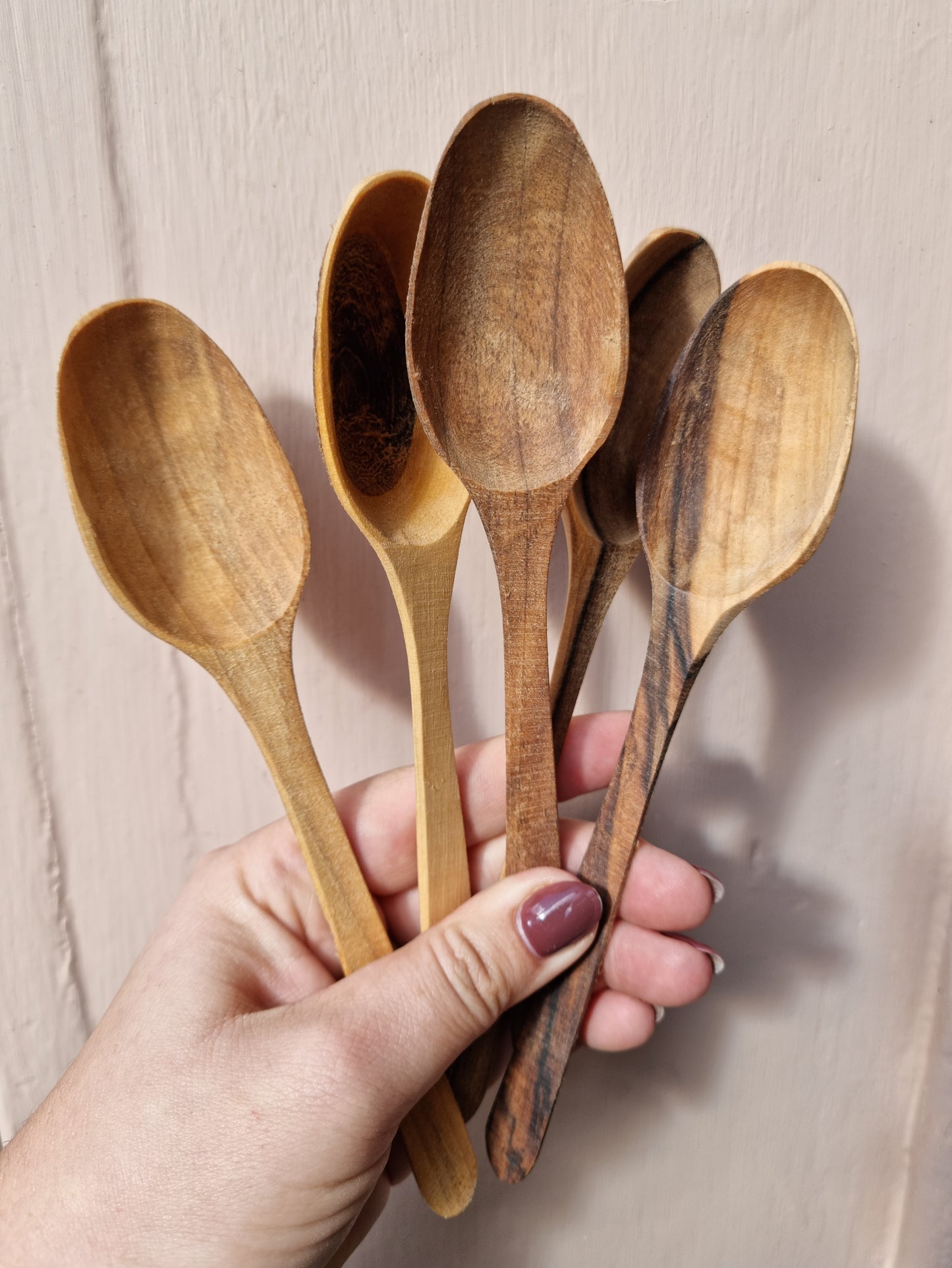 Rustic Carved Olive Wood Spoon