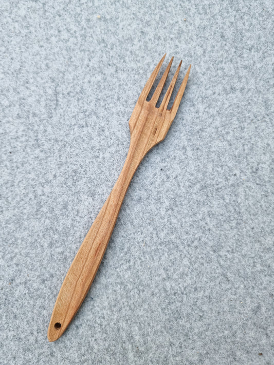 Rustic Carved Wooden Fork