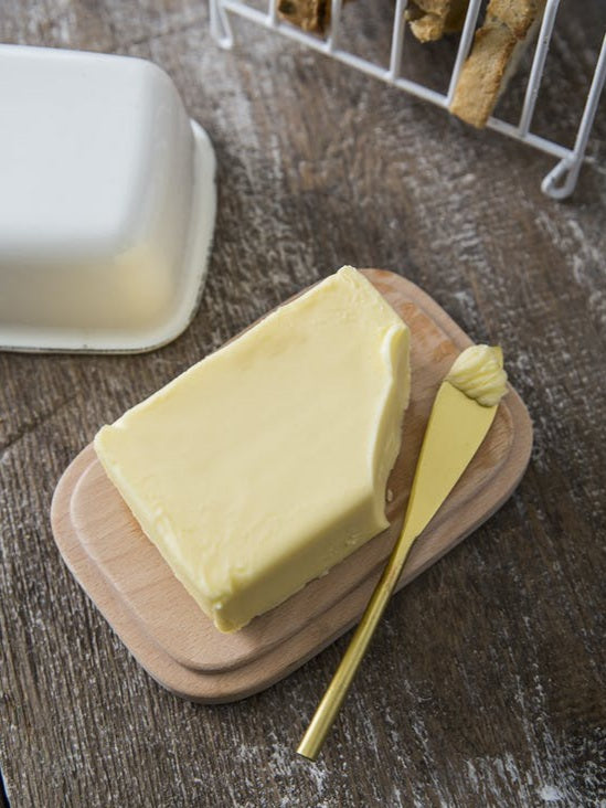 Enamel Butter Dish | Warm White