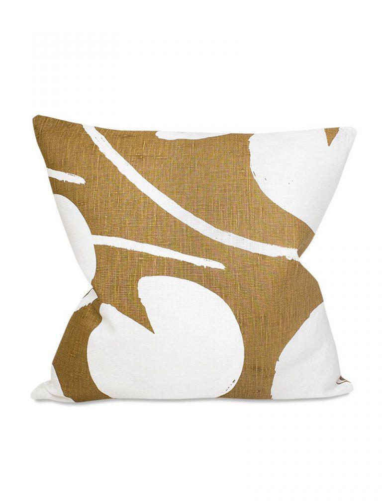 Water Lilies Cushion | Mustard